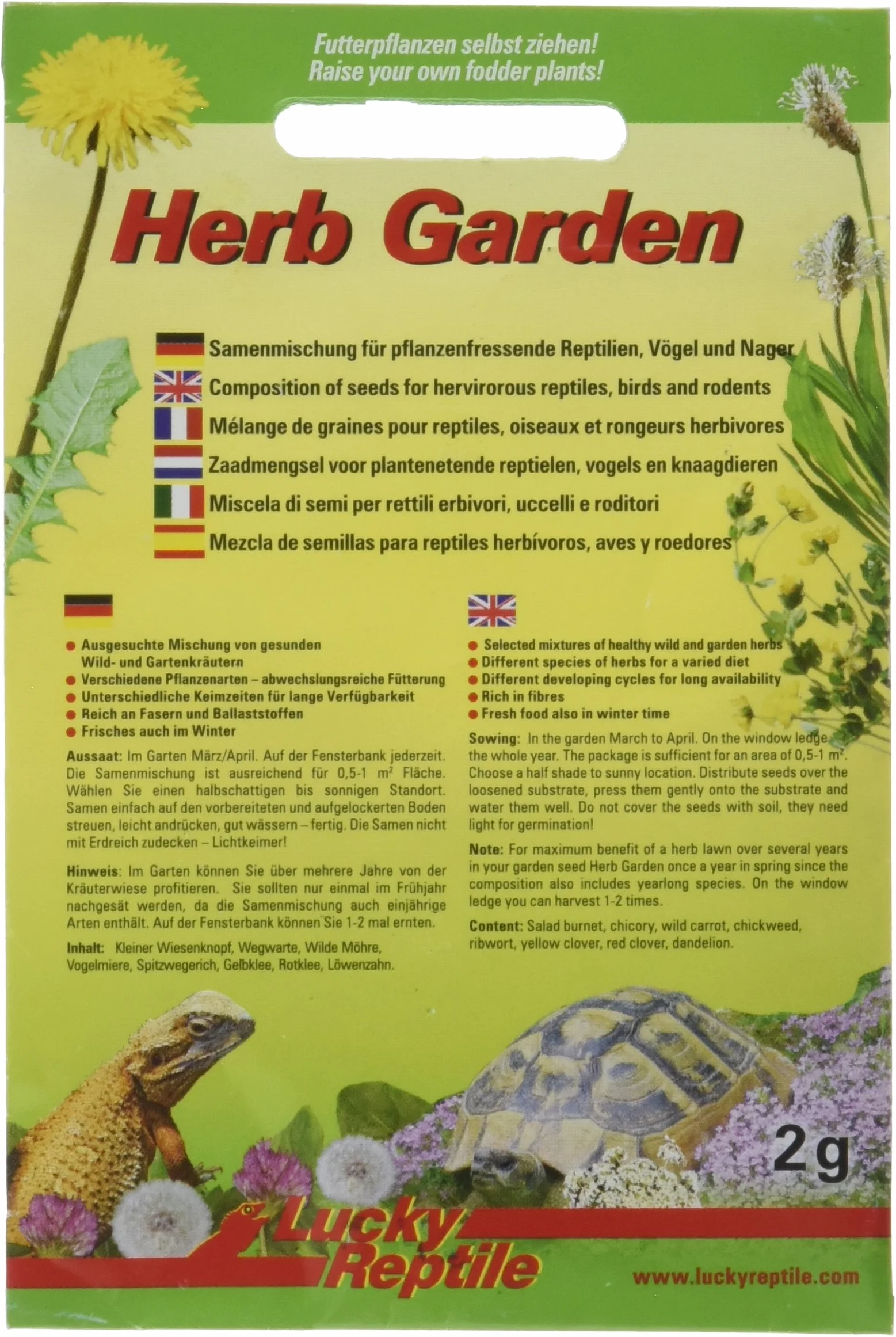 Lucky Reptile Herb Garden – Mieszanka ziół dzikich 5 x 2 g