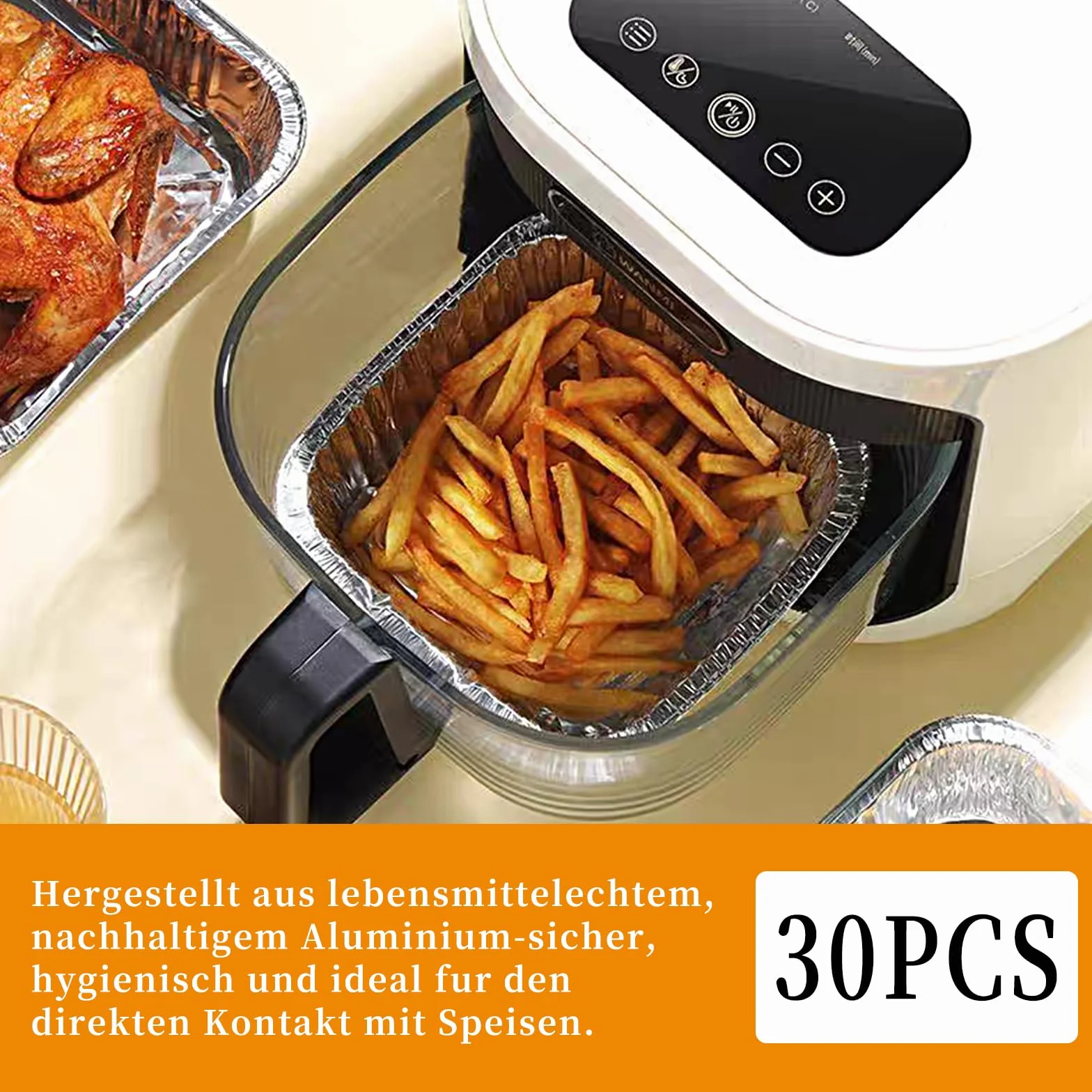 aluminiowy tacki do grilla, 30 sztuk, 1200 ml, grillowania, pieczenia, smażenia i gotowania, tacki na tłuszcz i ociekowe