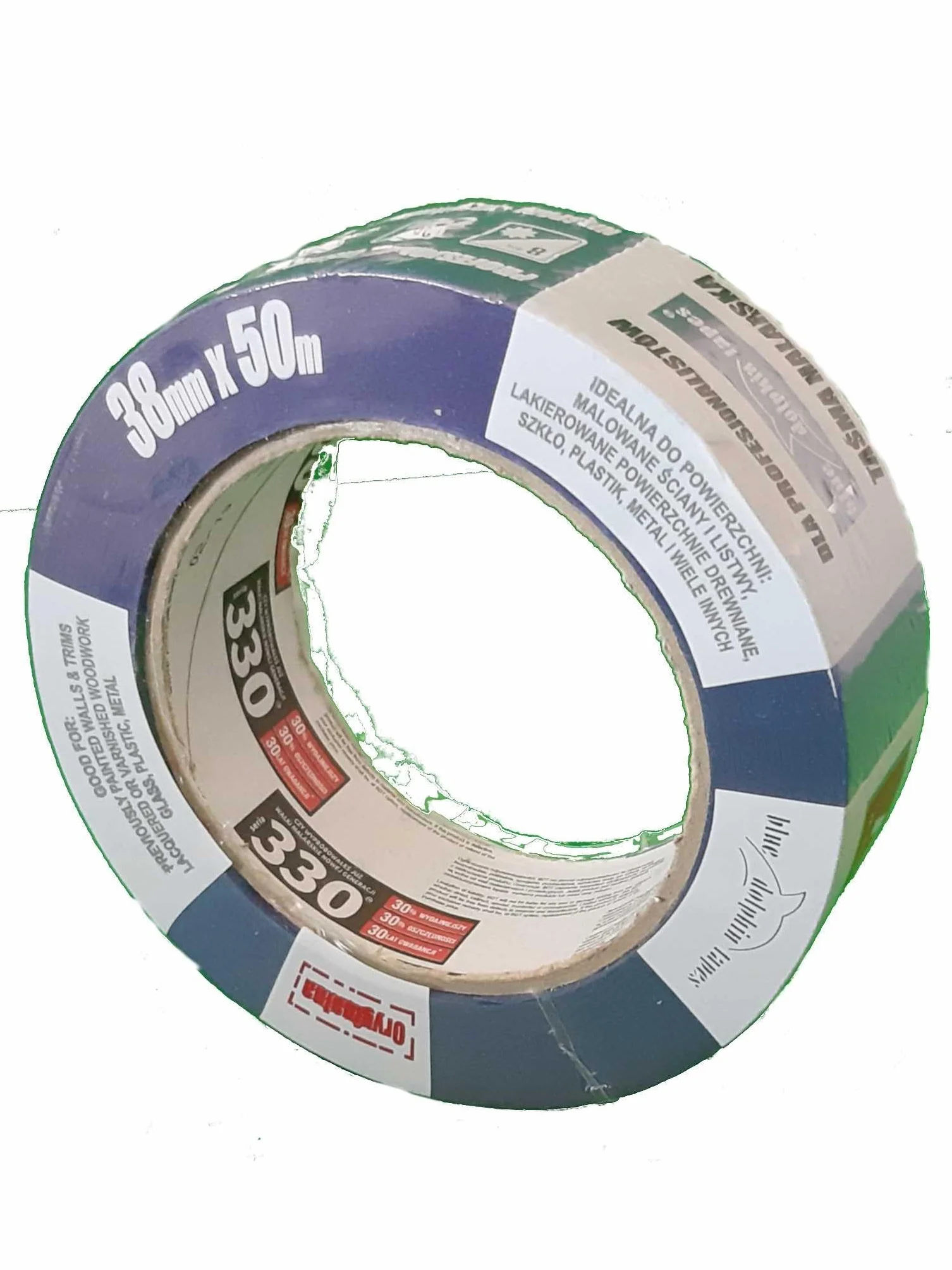 Blue Dolphin taśma klejąca rolka 38 mm x 50 m – łatwe usuwanie
