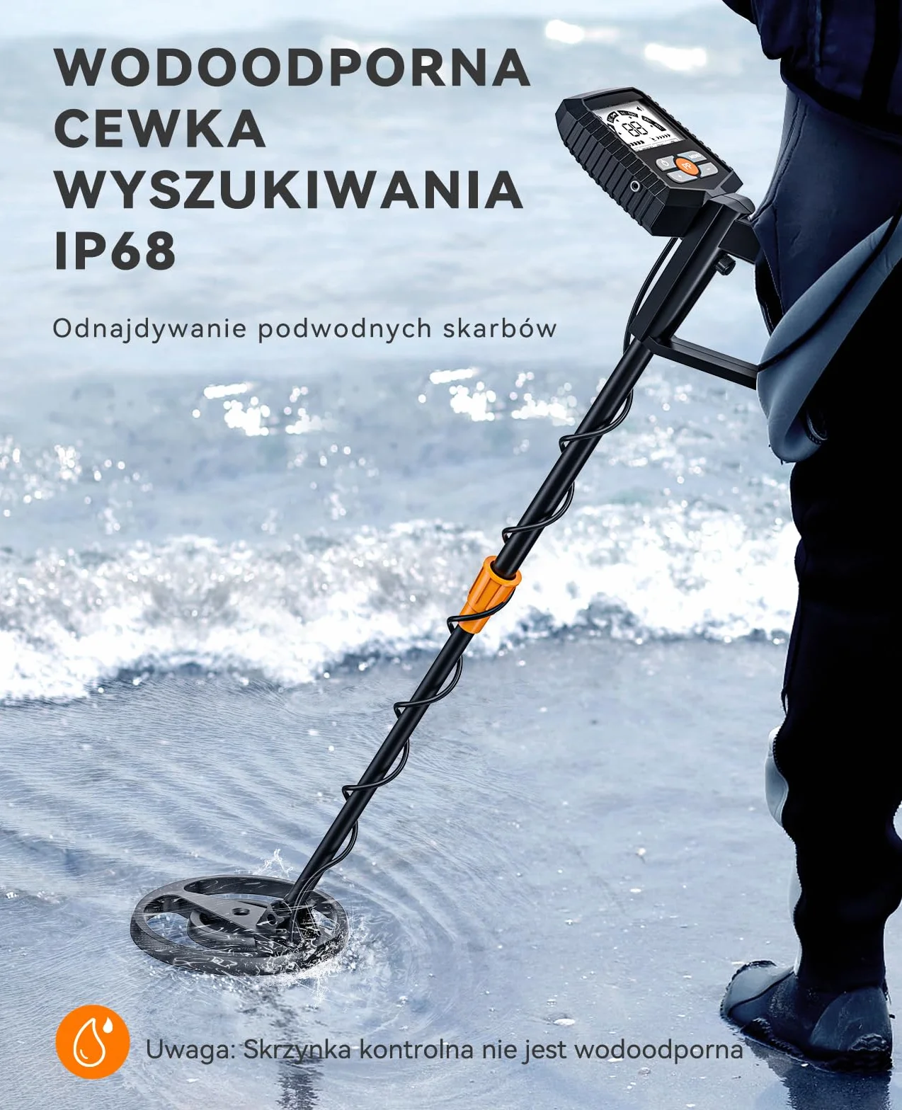 SUNPOW Profesjonalny Wykrywacz Metali 4 Tryby LCD Zestaw Kompletny