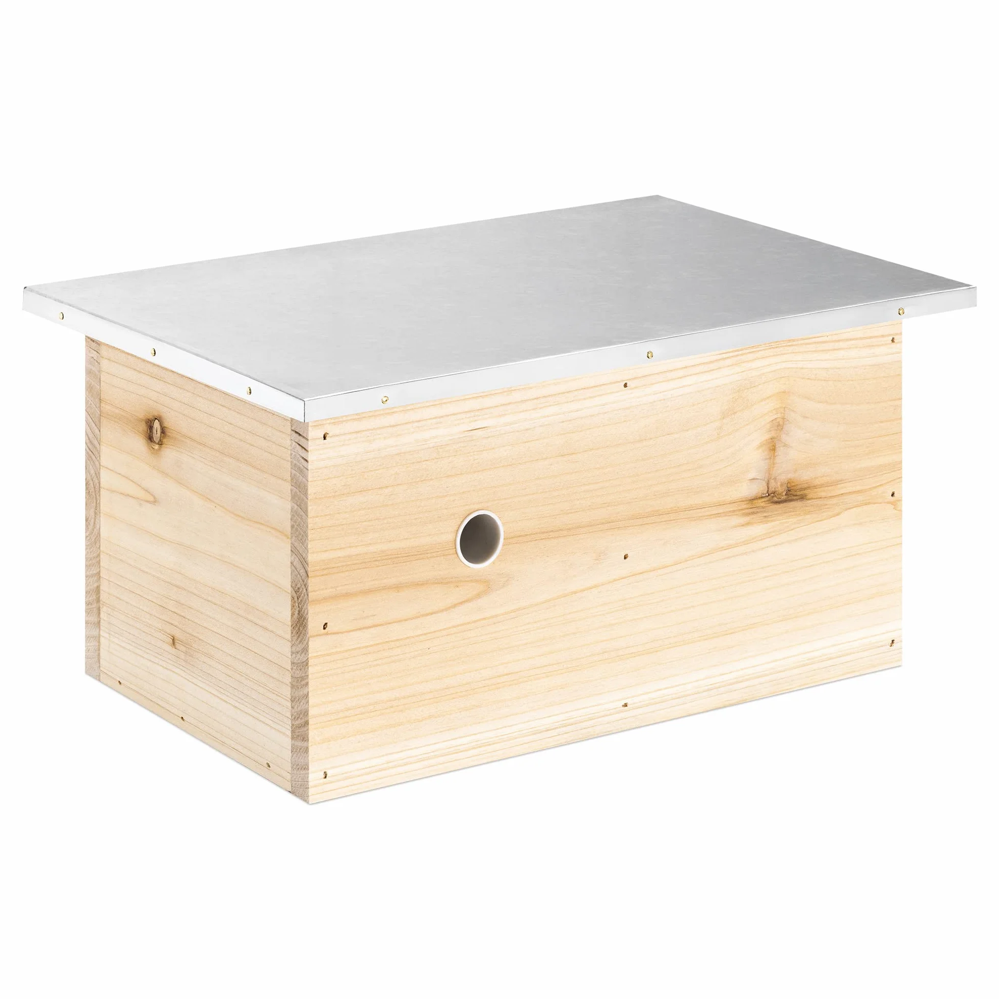 Navaris Domek dla trzmieli z drewna i metalu – 30 x 20 x 14,5 cm skrzynka dla trzmieli – domek dla trzmieli – pomoc w lęgu