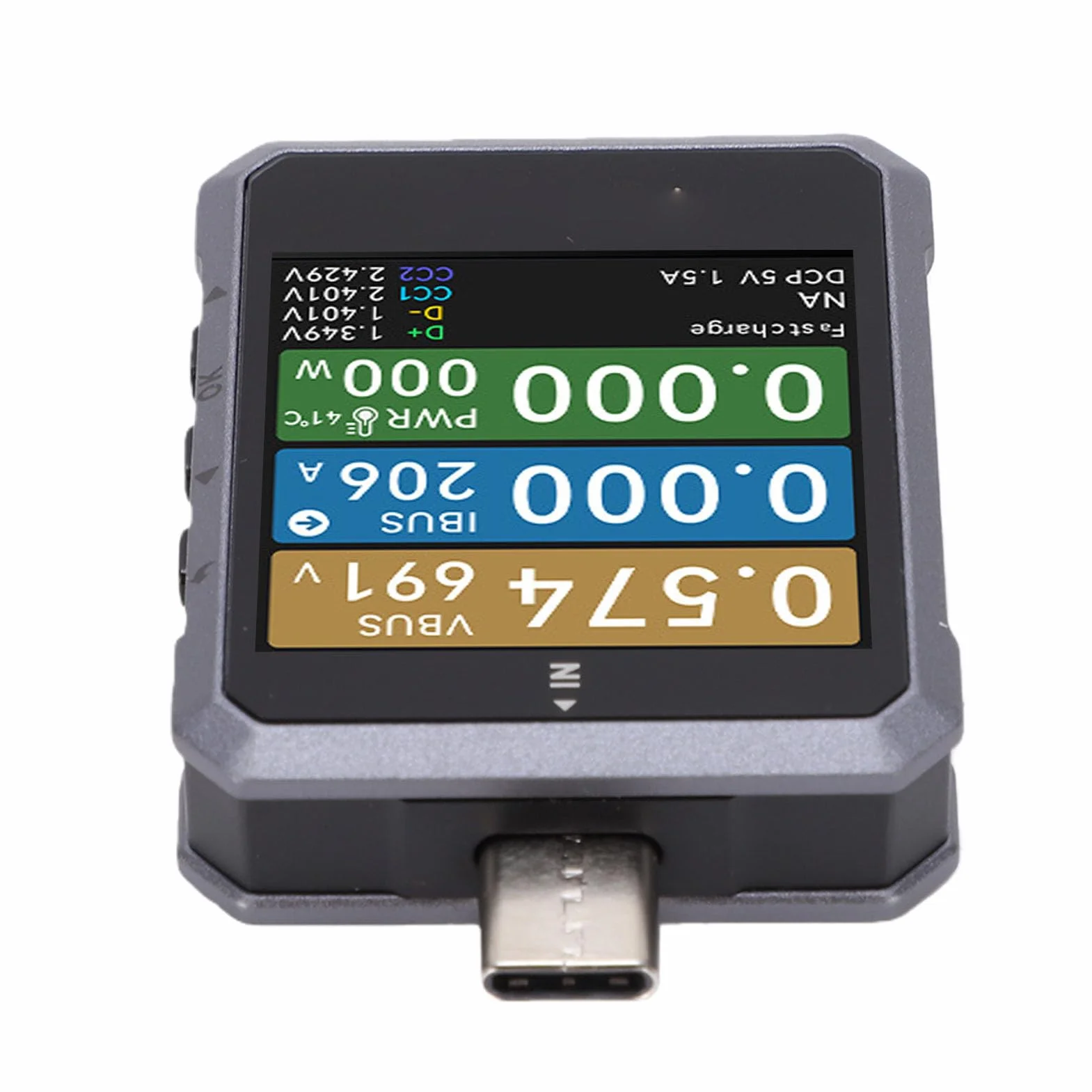 FTVOGUE Tester USB C, ABS Miernik Mocy USB C z detekcją PD3.1, 4 do 50 V 0 do 6,5 A 240 W Śledzenie Pojemności i Energii, dla Inżynierów Hobbystów Naprawa Telefonów Laboratoryjnych Testowanie