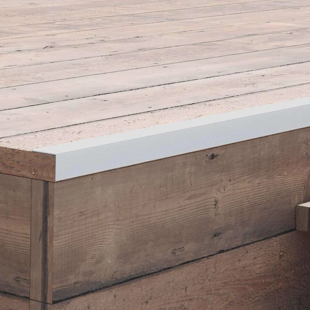 Aluminiowy profil kątowy 170 cm 5 szt. srebrny | Do krawędzi tarasu WPC, ochrona krawędzi, profil L, odporny na warunki atmosferyczne, odporny na korozję