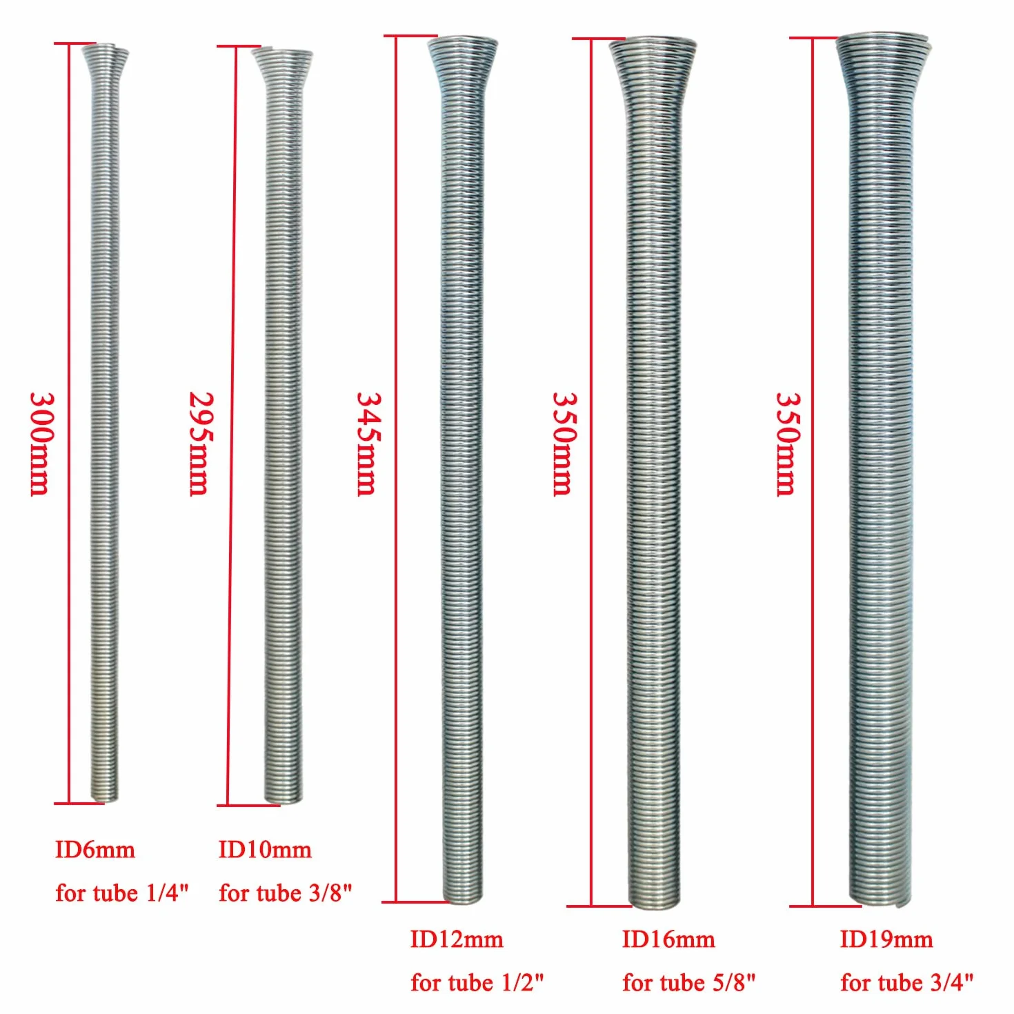 Sprężyna do rolety zewnętrznej 300-350 mm do gięcia rur miedzianych pex przewodu pcv giętarka narzędzie zestaw gięcia rur miedzianych pex przewodu pcv (1 zestaw)