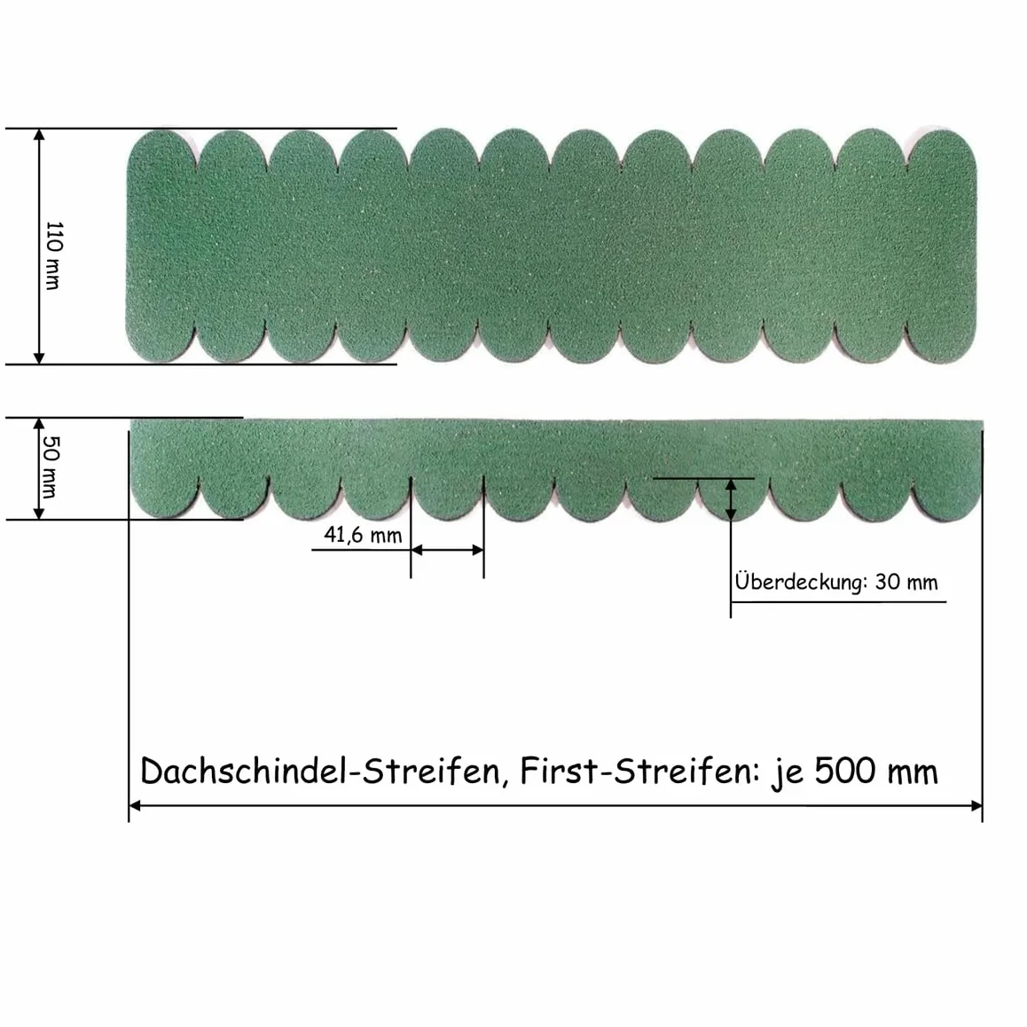 Zestaw mini gontów dachowych okrągłych (41 mm), kolor zielony, do domku dla ptaków 23,403", gont dachowy 0,35 m², wyprodukowany w warsztacie dla osób