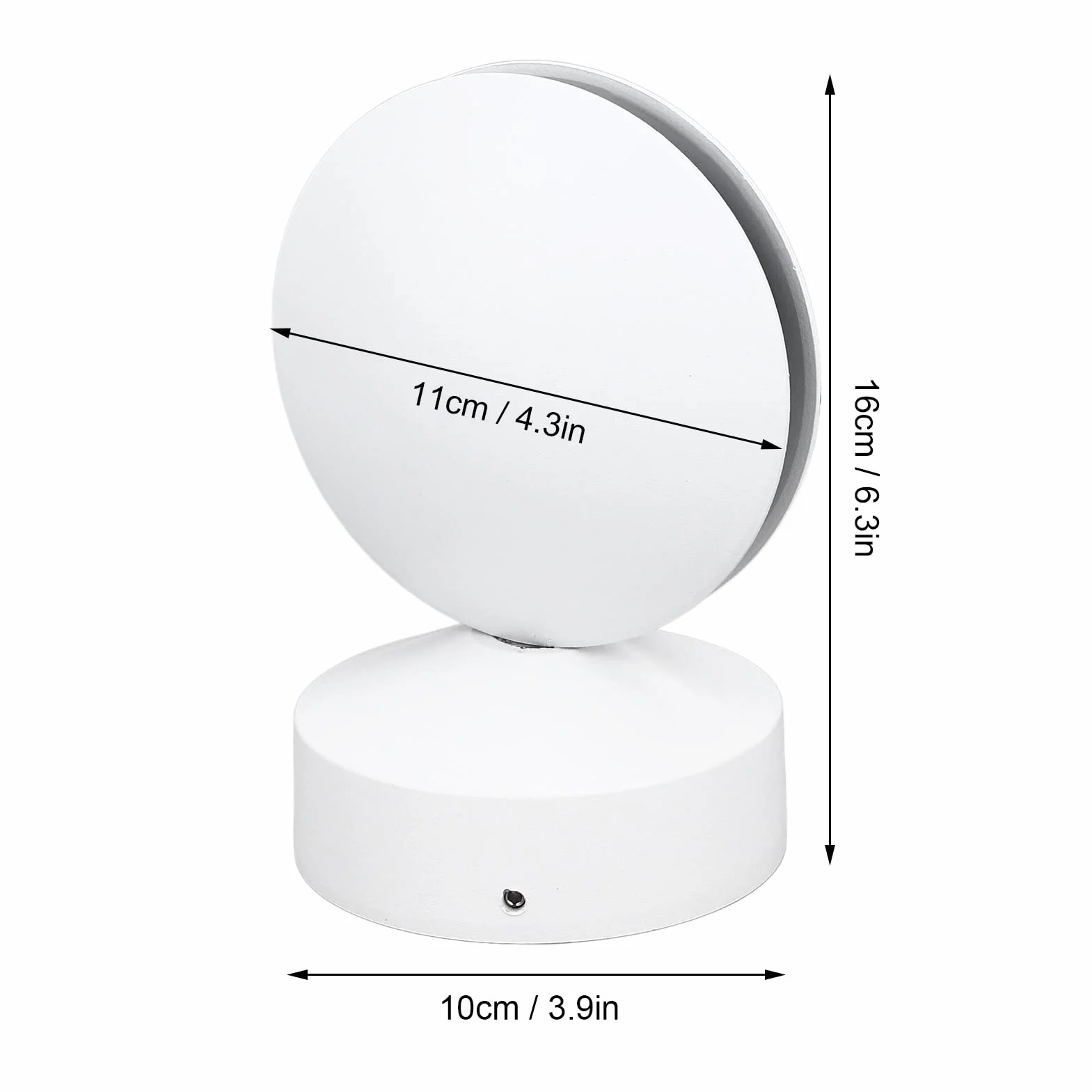 Kinkiet LED, 10W AC85-265V Okrągła ścienna RGB, 360 Stopni świecąca Parapetowa Rama Drzwi Wiązka Ray Line Kinkiet do Przedpokoju Przejście Patio Łazienka Salon(Białe światło)
