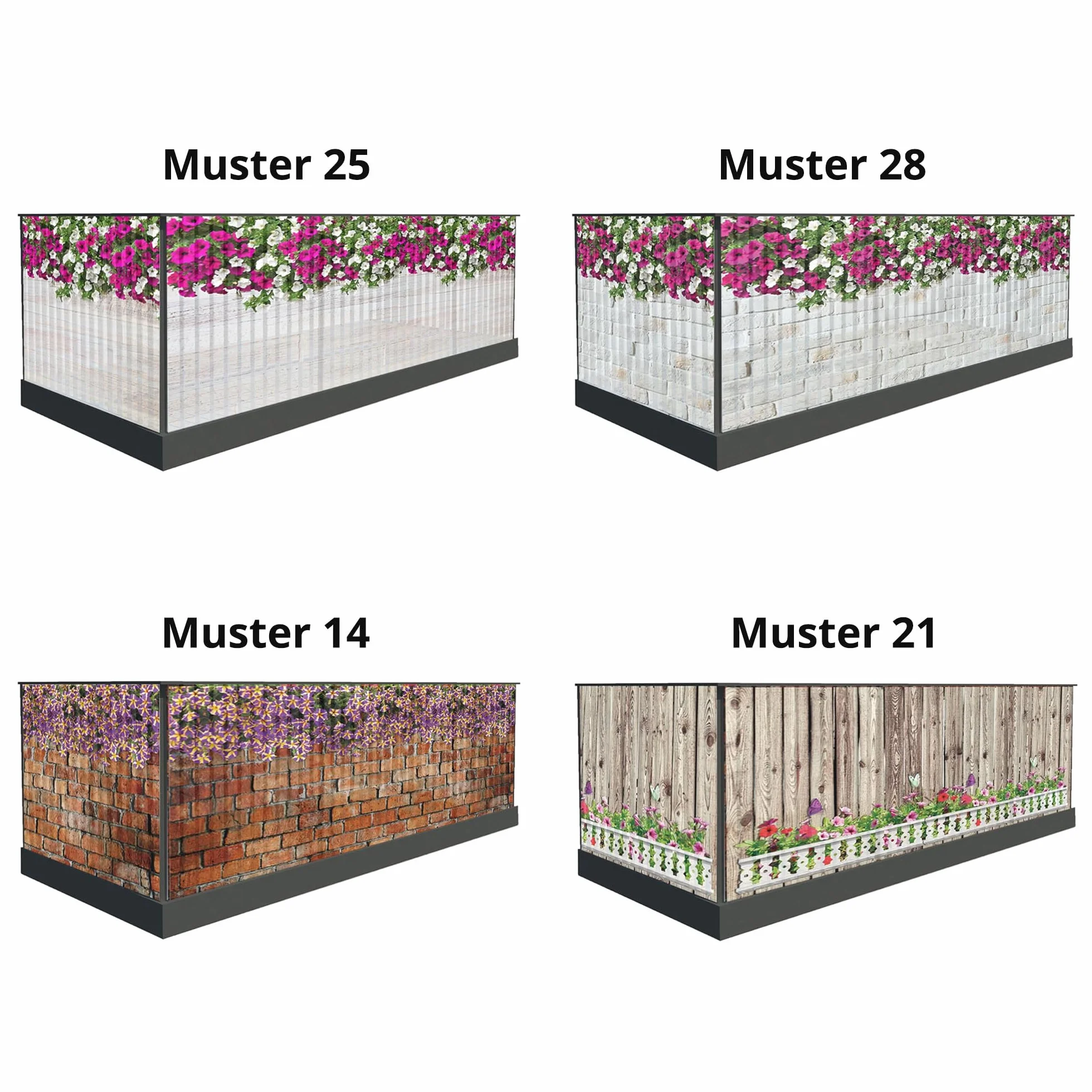 Osłona balkonowa mata prywatności 300x100 cm wzór 16