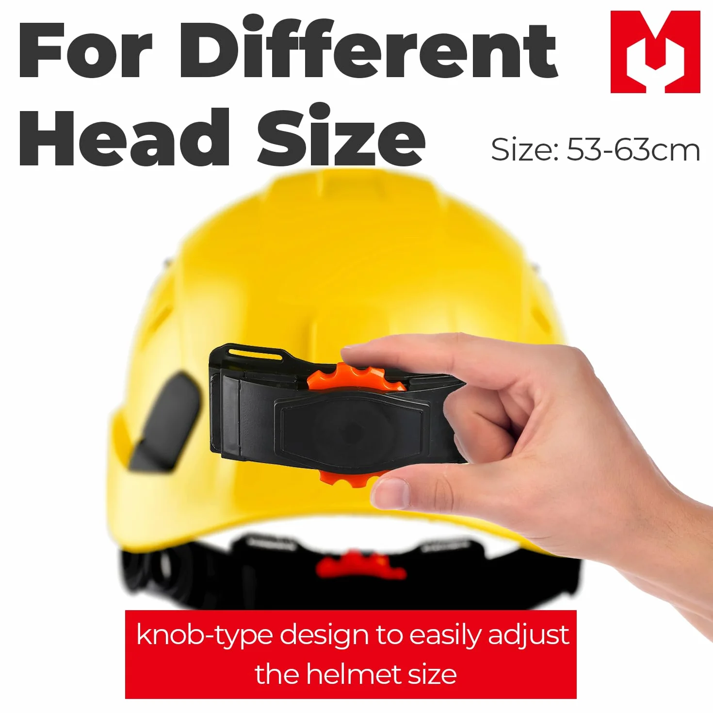 Twardy kask budowlany z przeciwmgielnymi okularami ochronnymi z grzechotką 53-63 cm do rusztowań, budownictwa i handlowców EN 397