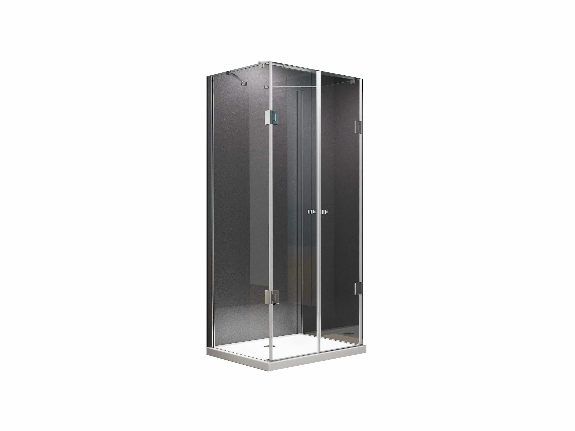 Shop [Typemma] Kabina prysznicowa w kształcie litery U - prysznic - ESG - drzwi wahadłowe - warianty (120 x 100 x 195 cm)