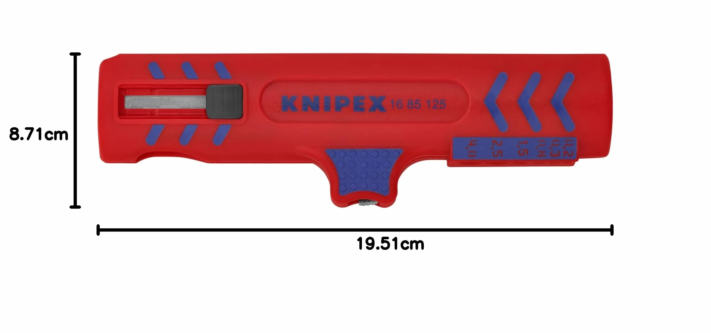 KNIPEX Uniwersalne narzędzie do ściągania izolacji w blister 125 mm, 16 85 125 SB