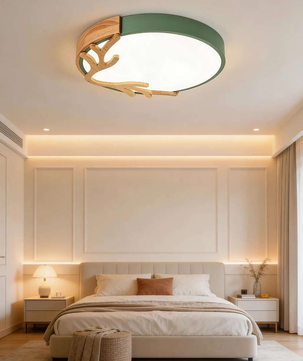 Lampa sufitowa LED 3000-6000 K okrągła z kutego żelaza różowa 40 cm