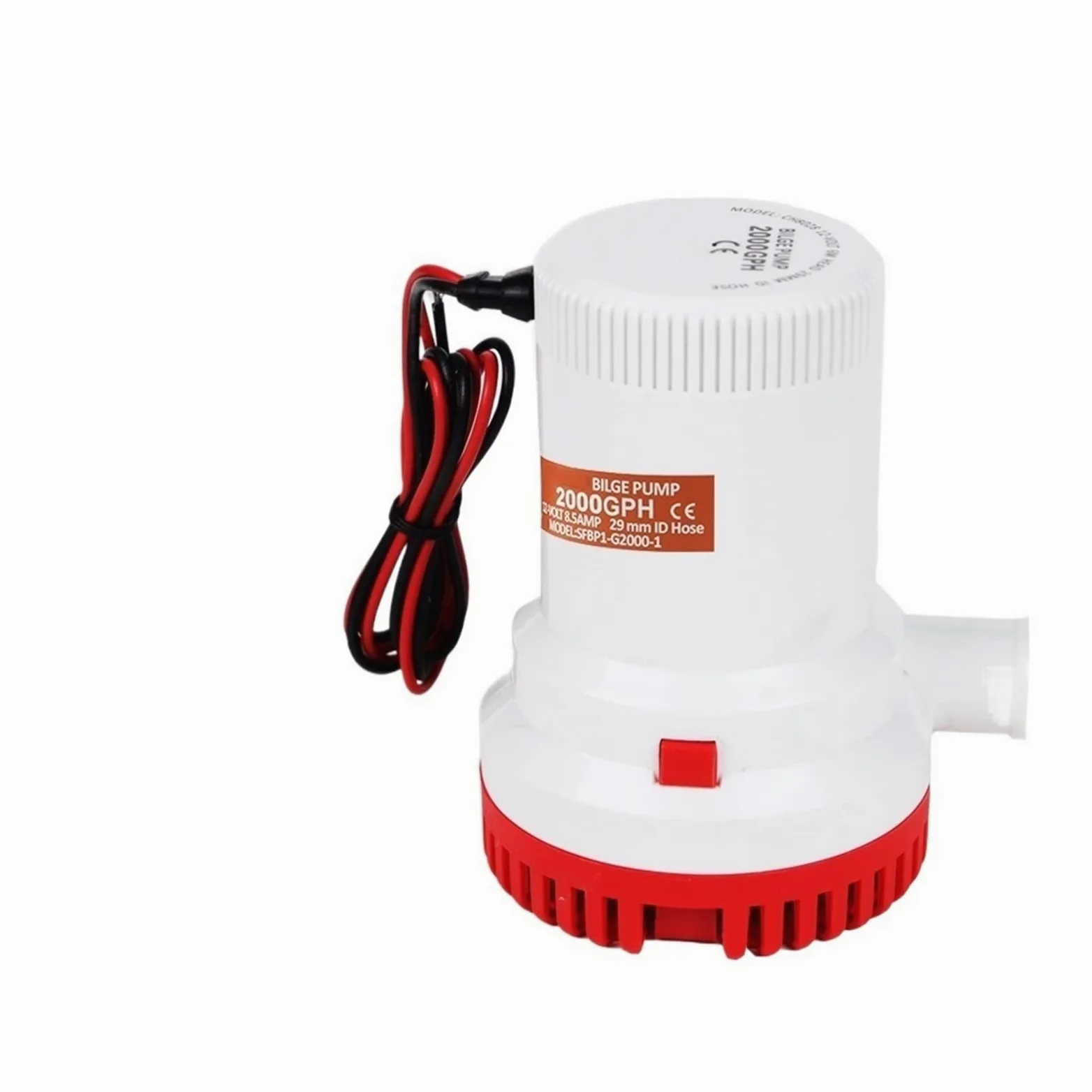 2000GPH łódź pompa zęzowa 24v wysokociśnieniowa pompa zęzowa 24 V Dc 12v kajak reguła woda elektryczna 2000 Gph 12 V akcesoria(12v)