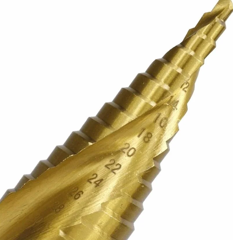 Wiertło stopniowe, wiertła do metalu, wiertło stopniowe z węglika Wiertło do obróbki drewna HSS Wiertło środkowe z rowkiem spiralnym Wiertło rdzeniowe z powłoką tytanową Wiertło rdzeniowe z trzpieniem