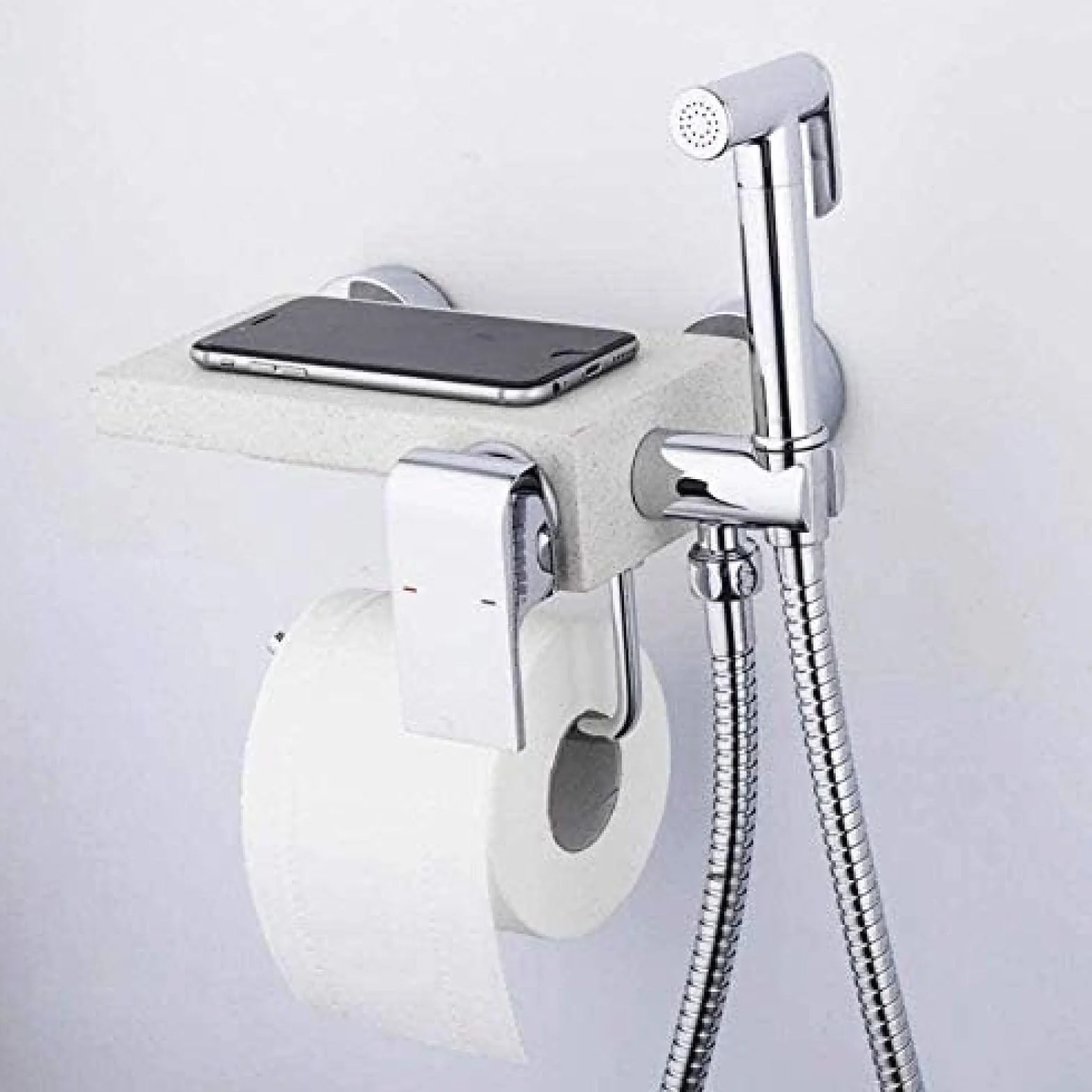 Kran bidet baterie bidet bateria toaletowa bidet spryskiwacz prysznicowy wielofunkcyjny bidet toaleta krany do łazienki uchwyt na półkę