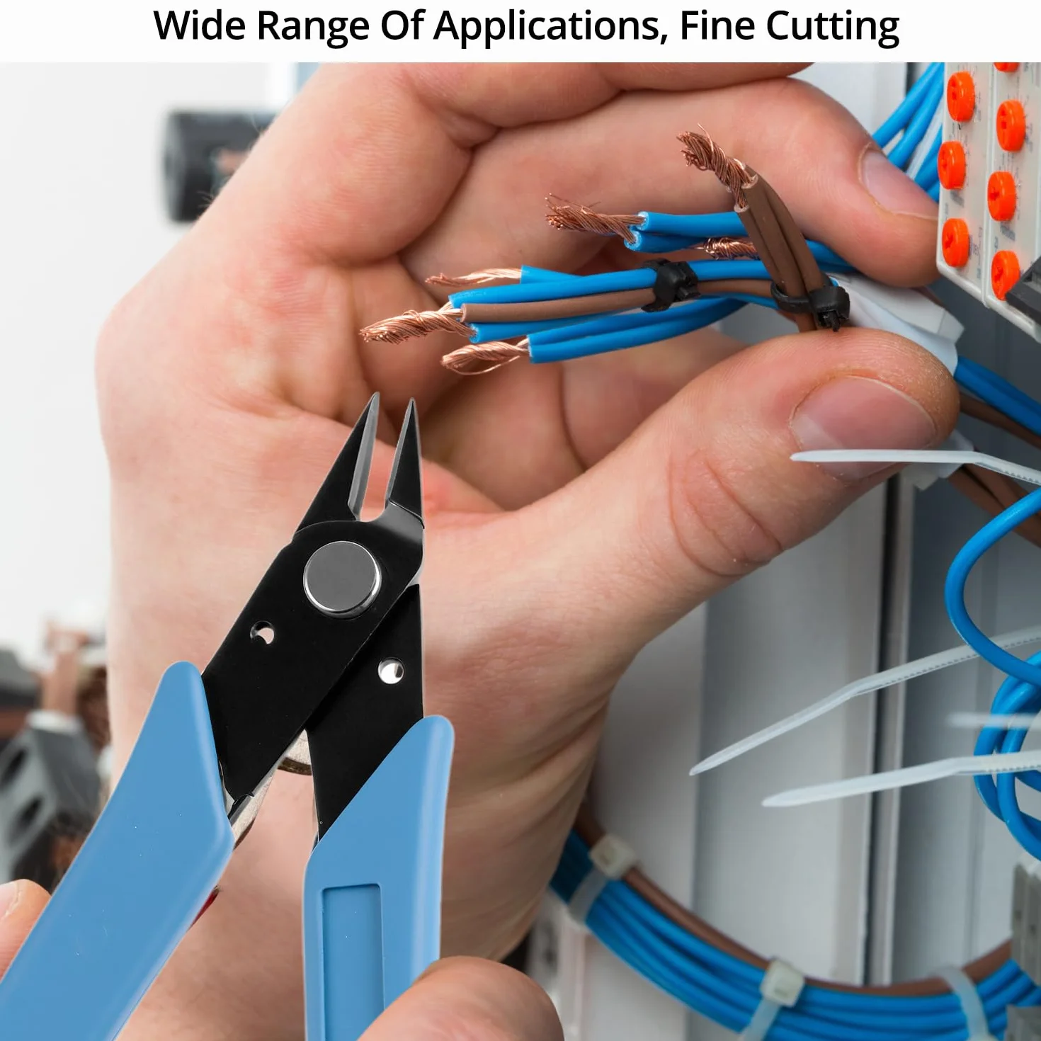 QWORK® 3-częściowy zestaw narzędzi do usuwania lutowania, pompa ssąca, nieczyszczący knot lutowniczy i szczypce do cięcia drutu, do elektroniki DIY