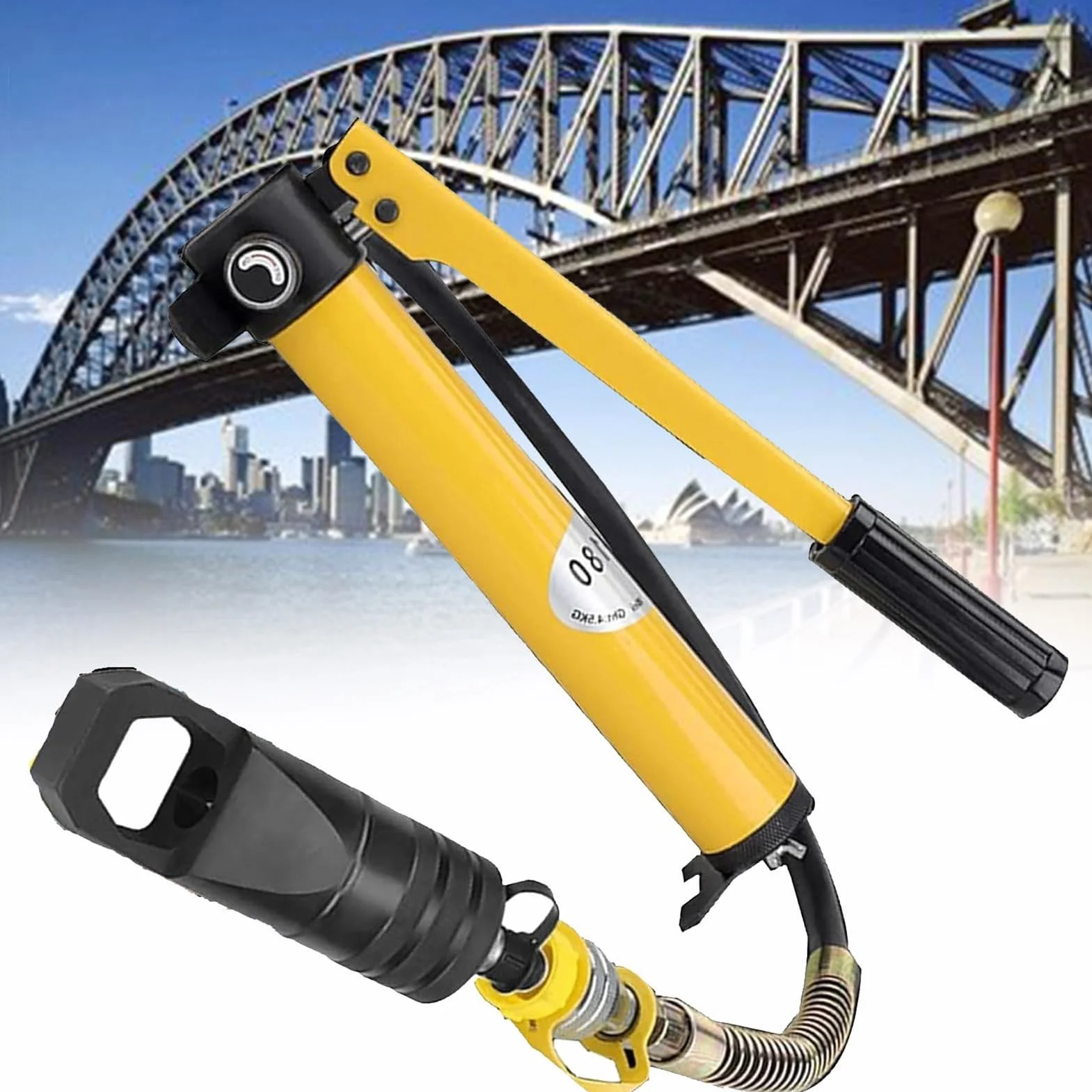 Heavy Duty hydrauliczne narzędzie do rozszczepiania nakrętek z pompą ręczną 9T.Bezpiecznie Usuwa Rdzewiejące Orzechy Bez Uszkodzenia Gwintu.Ostrza stalowe o wysokiej wytrzymałości do nakrętek sześciok