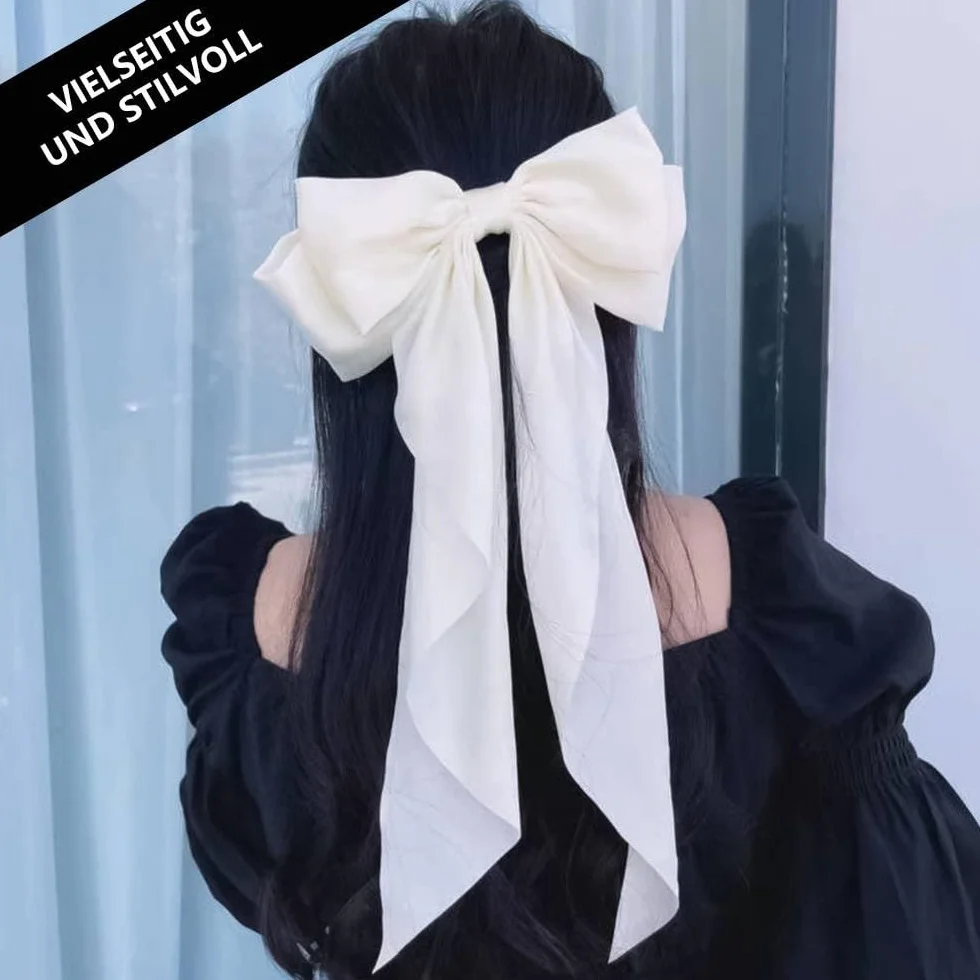 Spinka do włosów, 2 sztuki, aksamitne kokardki do włosów, eleganckie spinki do włosów, dla kobiet na co dzień i na specjalne okazje (czarny/biały)