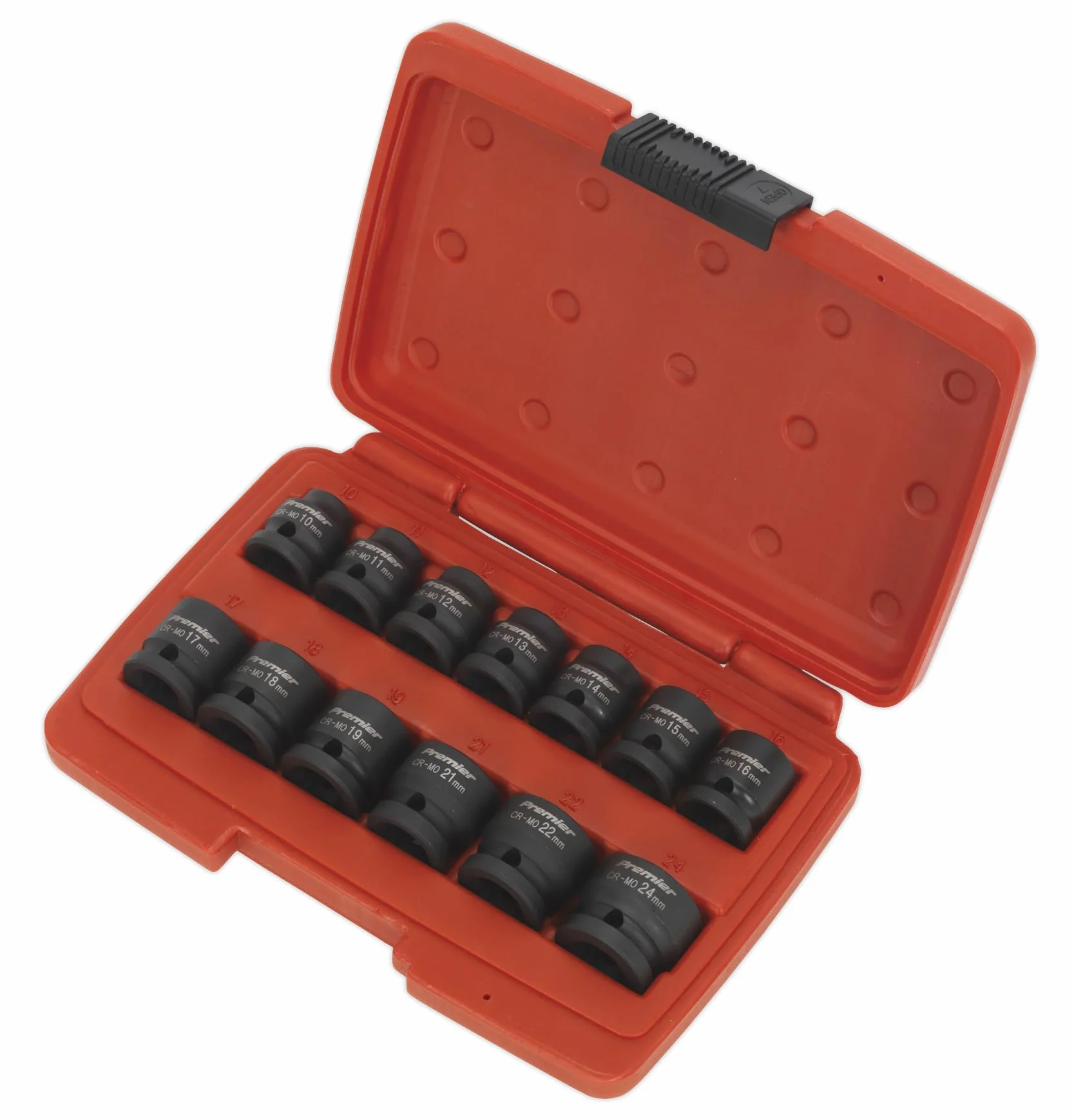 Sealey Ak5613lp Low Profile métrique Douille à impact avec 1/5,1 cm SQ Drive, Rouge, Lot de 13