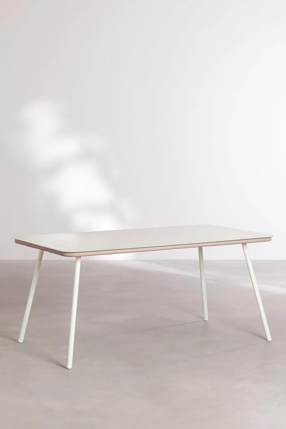 SKLUM Stół ogrodowy prostokątny 160x90 cm ze szkła i aluminium Arhiza