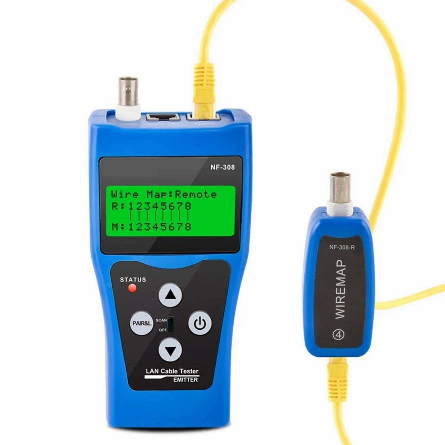 Tester Kabli Sieciowych, Tester kabli sieciowych LAN Pomiar długości kabli Test ciągłości przewodów Lokalizator kabli BNC RJ45 RJ11 Lokalizator kabli Ethernet