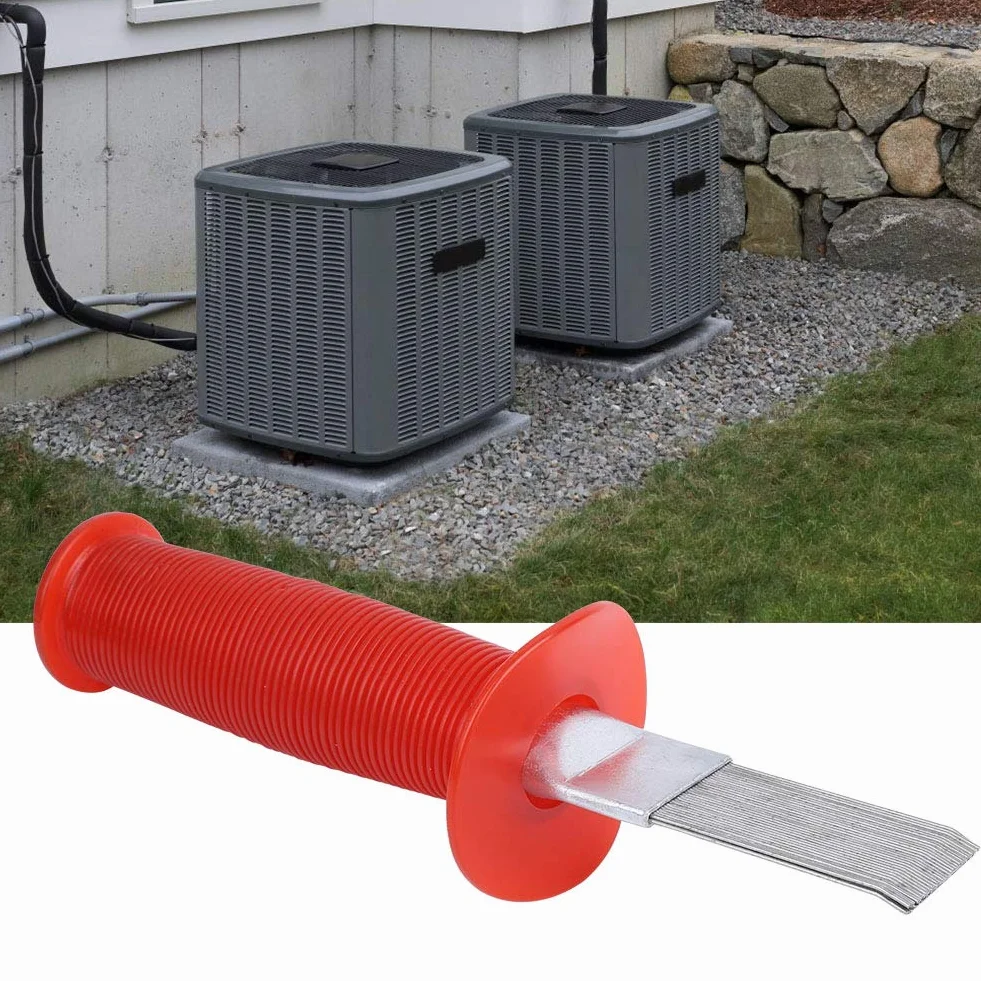 Cocoarm Narzędzie do Końcówek Klimatyzatora, grzebień Cewki ze Stali Nierdzewnej do Czyszczenia i Naprawy żeberek Klimatyzatora, Ergonomiczny Uchwyt do Konserwacji HVAC i Entuzjastów Majsterkowania