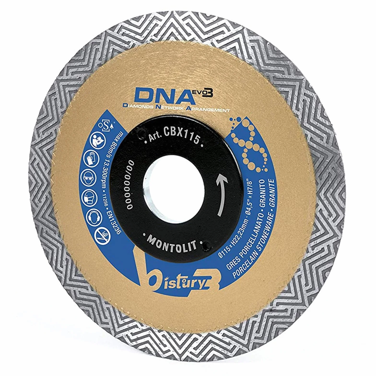 Tarcza diamentowa do szlifowania porcelany DNA D.230 CBX230 do cięcia na sucho i na wodę