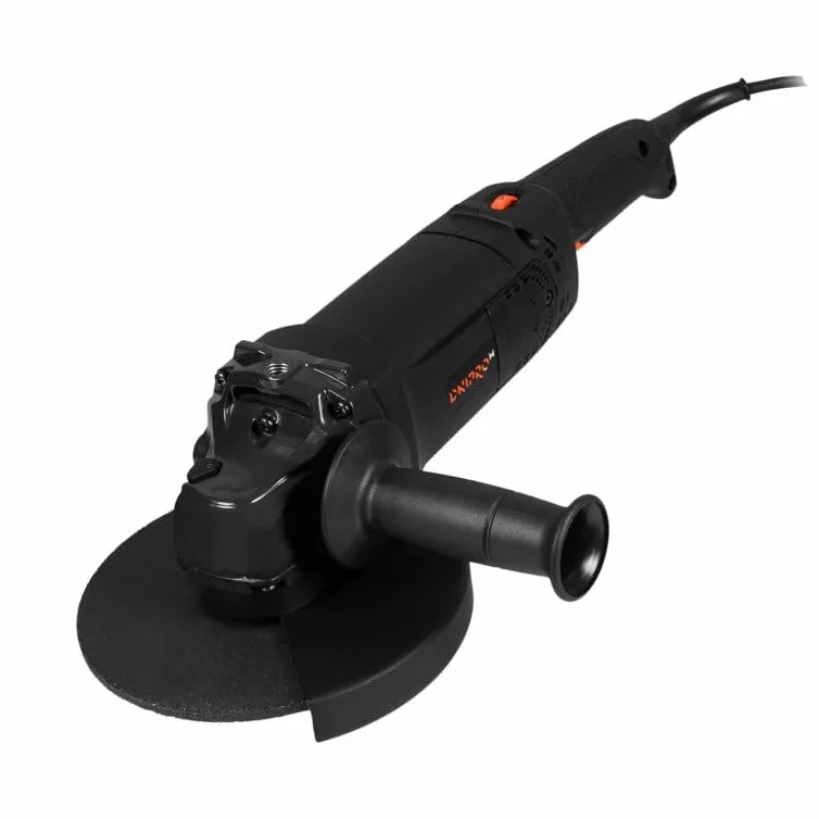 Szlifierka kątowa 1400 W, 180 mm, elektryczna szlifierka promieniowa z 6 prędkościami (2500–8,500 obr./min), miękki start, zabezpieczenie przed przeciążeniem, M14, do metalu, betonu i