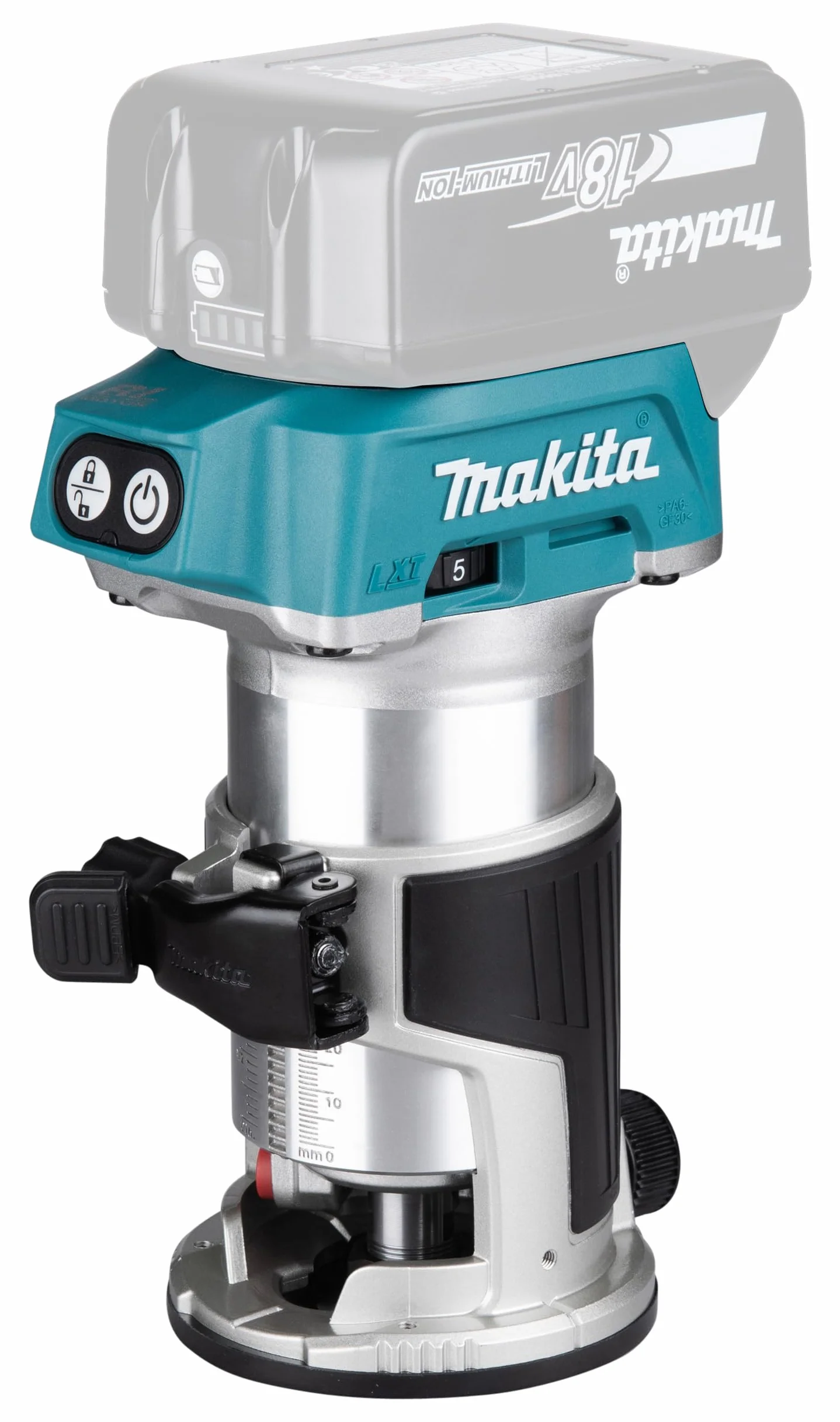 Makita DRT50ZJX2 Frezarka Wielofunkcyjna, 800 W, 18 V, Niebieski, 13.4 x 8.9 x 22.6 cm