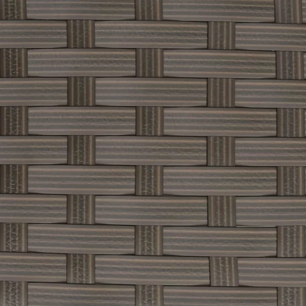 vidaXL Sofa w kształcie litery L, z poduszkami, polirattan, brązowa