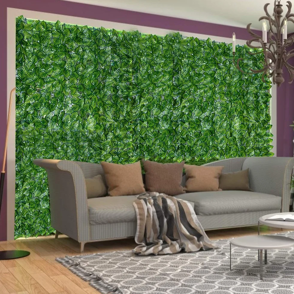 Panel ogrodzeniowy ze sztucznych liści arbuza, ekran prywatności, 0,5 m x 1 m/3 m, ogrodzenie balkonowe