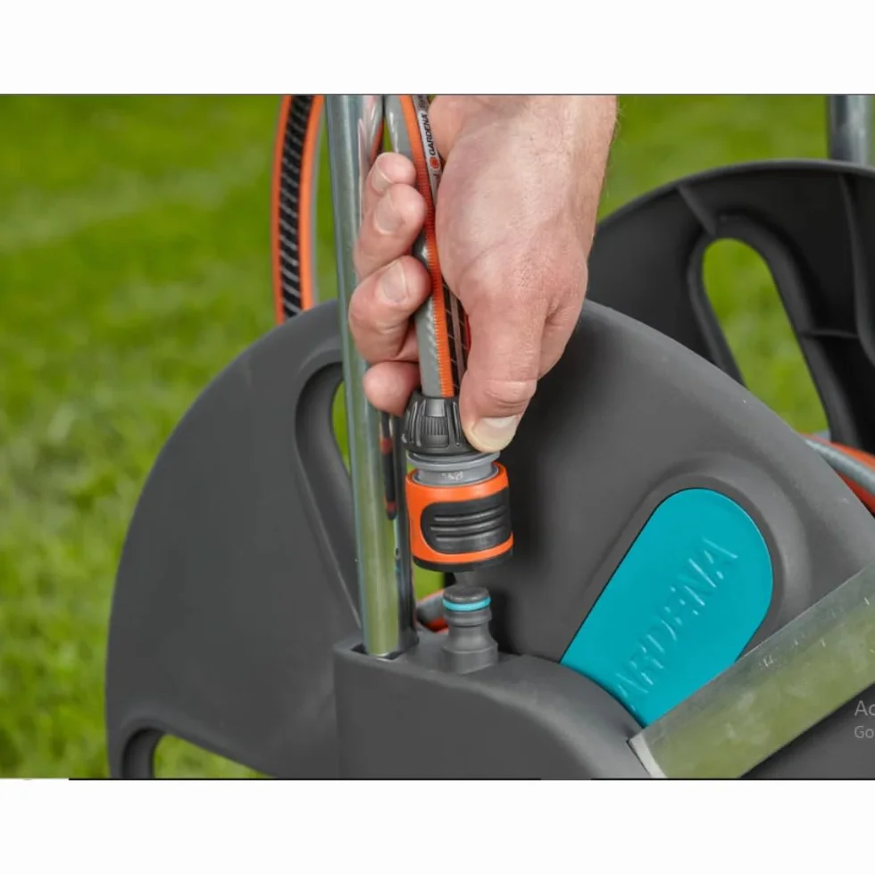 Gardena AquaRoll L Easy wózek na wąż 100 m metalowa rama zabezpieczenie przed kapaniem