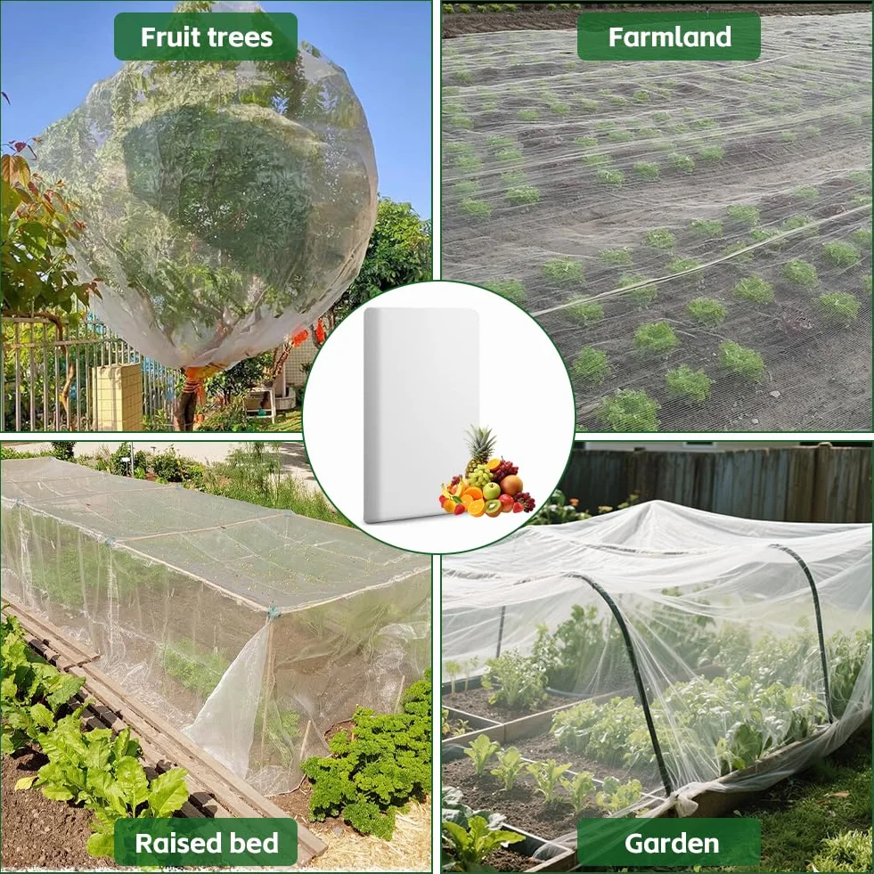 AOOWU Siatka przeciw owadom 3 x 4 m ogrodowa ochronna DIY