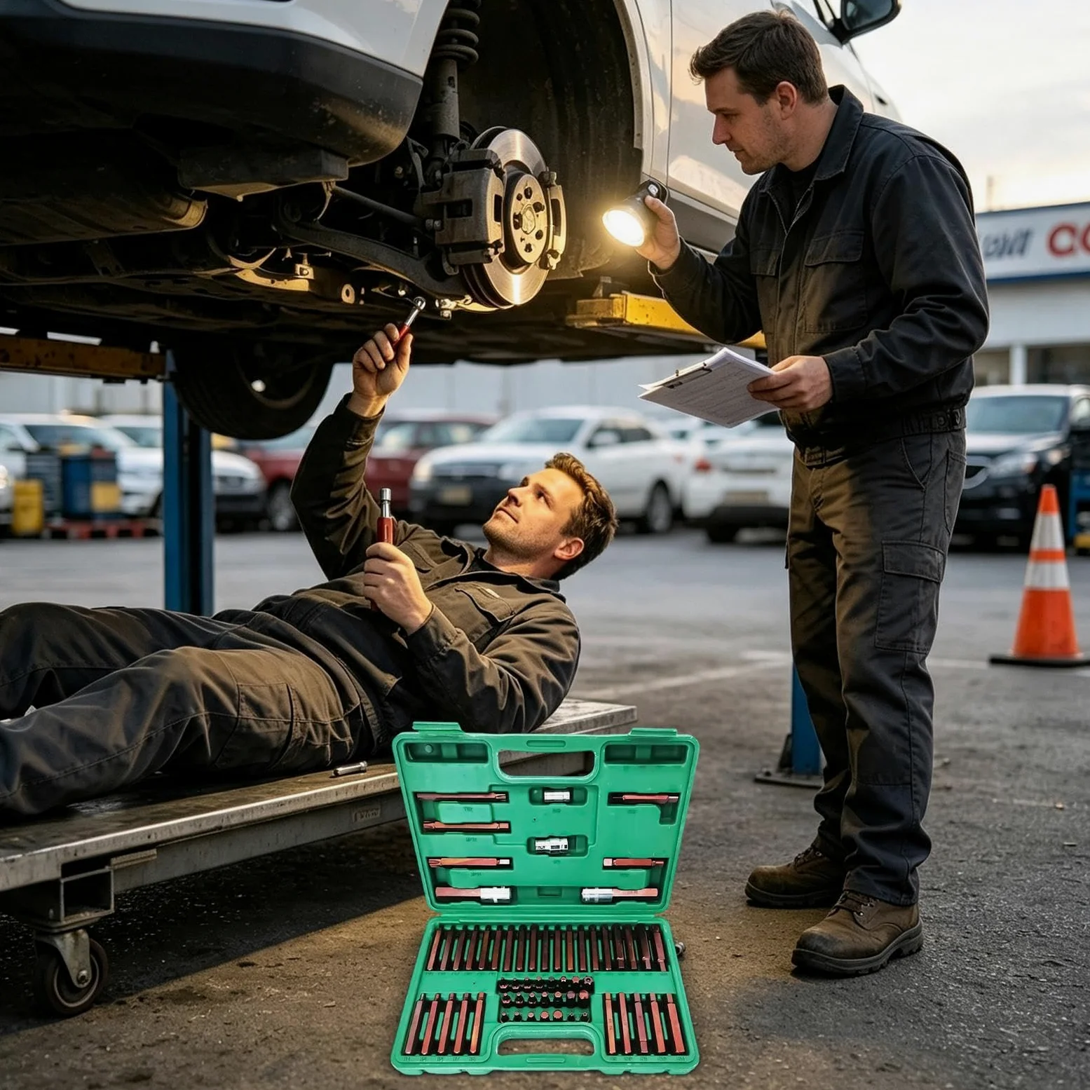 Zestaw nasadek i bitów momentowych Komplet bitów napędowych do naprawy | Komplet Nasad Dynamometrycznych Z Grzechotką Dla Mechaników, Techników, Do Domowego Warsztatu, Garażu I