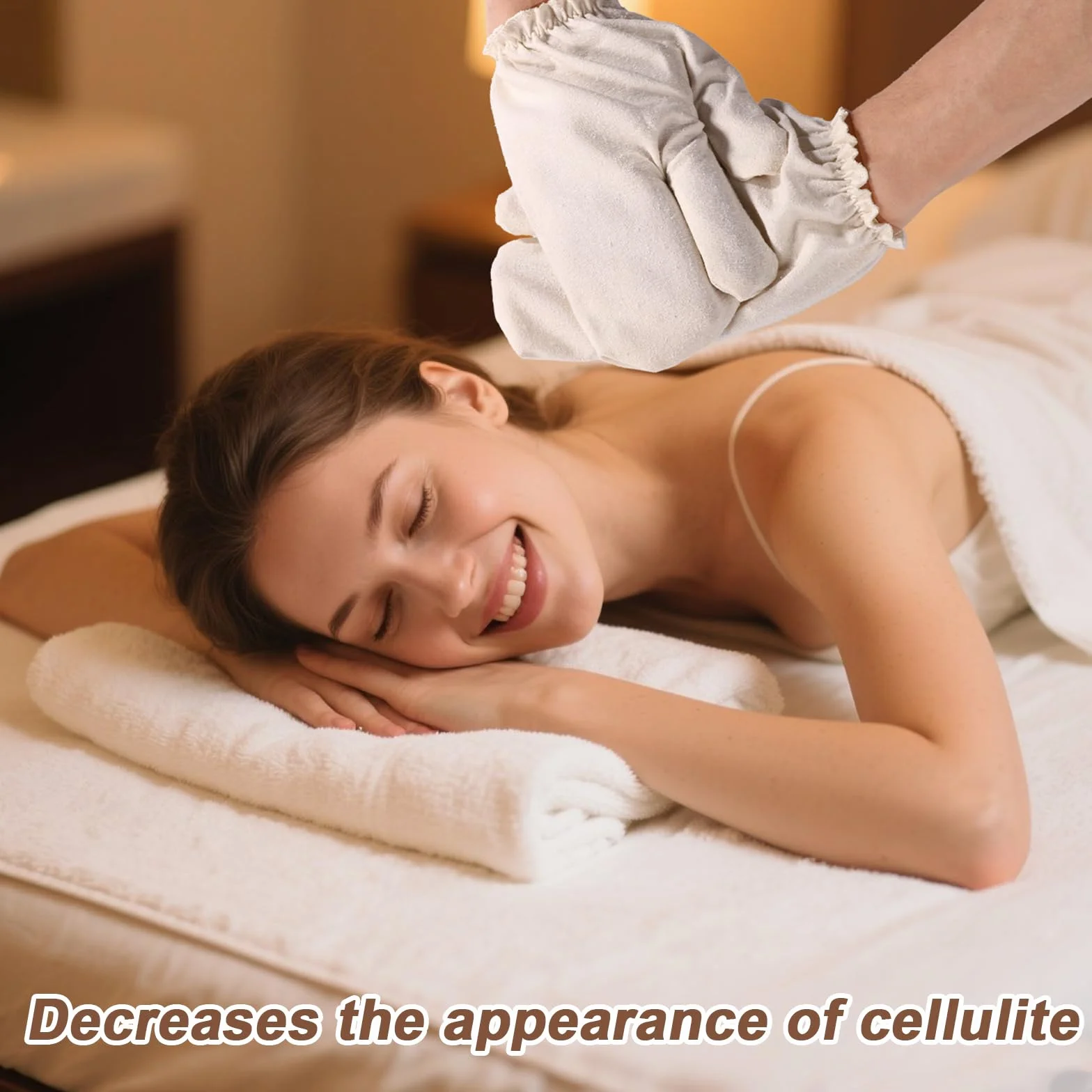Lyreh Surowe Jedwabne Rękawiczki, Garshana Ayurvedic Massage Gloves z Elastycznymi Opaskami na Nadgarstki do Peelingu Ciała i Szczotkowania na Sucho Wielokrotnego Użytku Przyjazne Skóry (Beżowe)