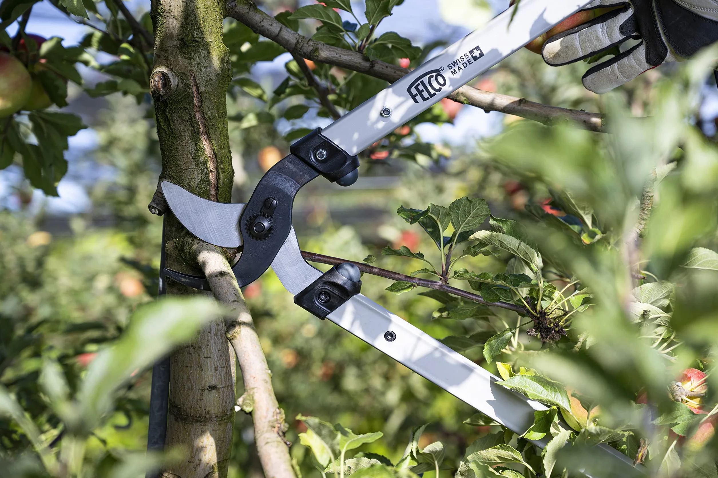 FELCO 221-90 Nożyce do gałęzi dwuręczne o całkowitej długości 90 cm, głowica tnąca ciągnąca