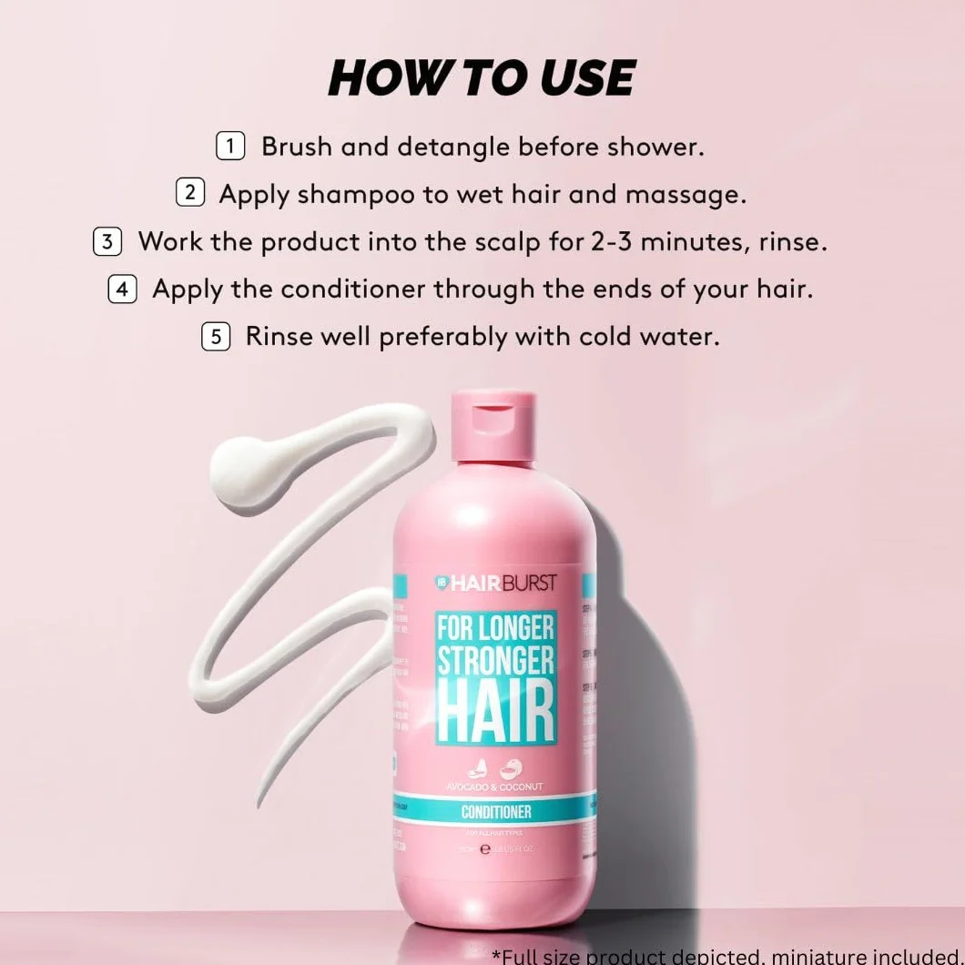 HAIR BURST Odżywka Podróżna dla Kobiet - Wakacyjna Odżywka przeciw Wypadaniu Włosów i Przerzedzaniu - Wspomaga Zdrowy Wzrost Włosów - Pomaga Uzyskać Piękne, Długie Włosy - Mini
