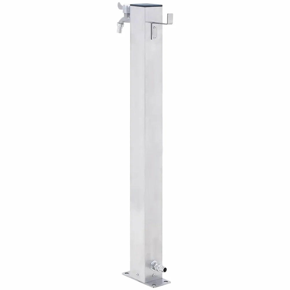 vidaXL Kran ogrodowy na słupku 60 cm stal nierdzewna z haczykiem na wąż