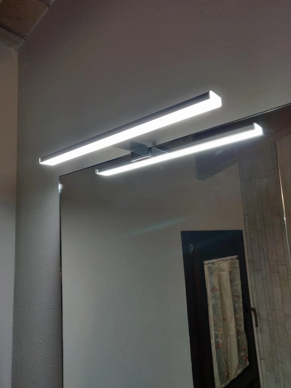 Oświetlenie lustra LED łazienka 10W 820LM 40cm neutralna biel 4000K Azhien, montaż 3w1 IP44 230V kinkiet lampa lustrzana 400mm, bez migotania oświetlenie lustra szafki łazienkowej