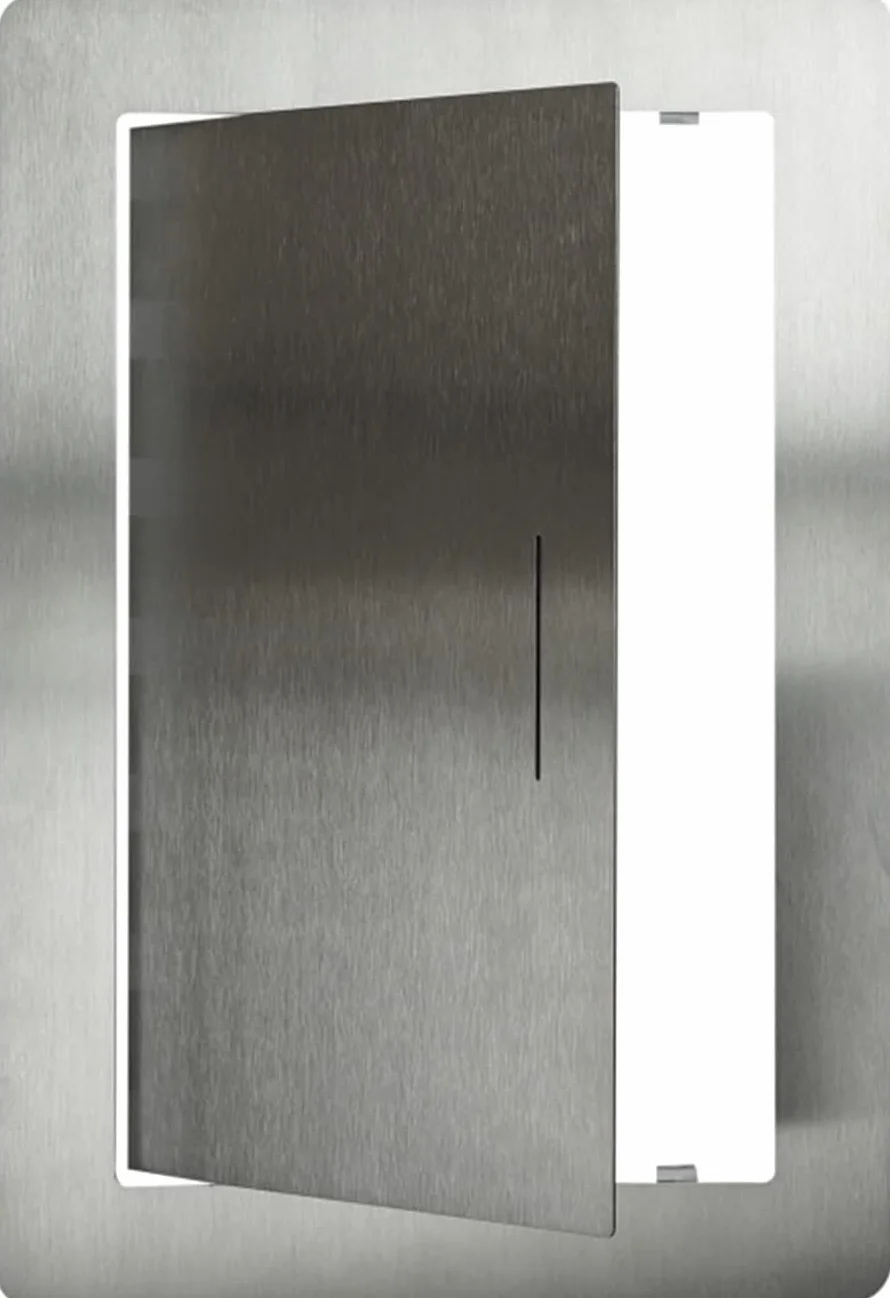 Ekskluzywne drzwi rewizyjne klapa rewizyjna stal szlachetna szczotkowana z ramą montażową NDE 300x200 mm