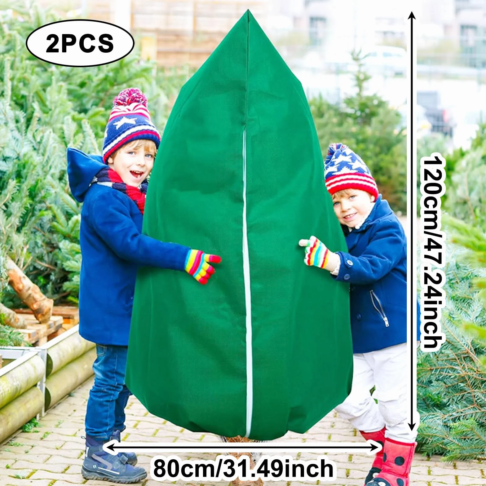 Polar Ochronny dla Roślin 80x120 cm Ochrona przed Mrozem z Zamkiem Błyskawicznym