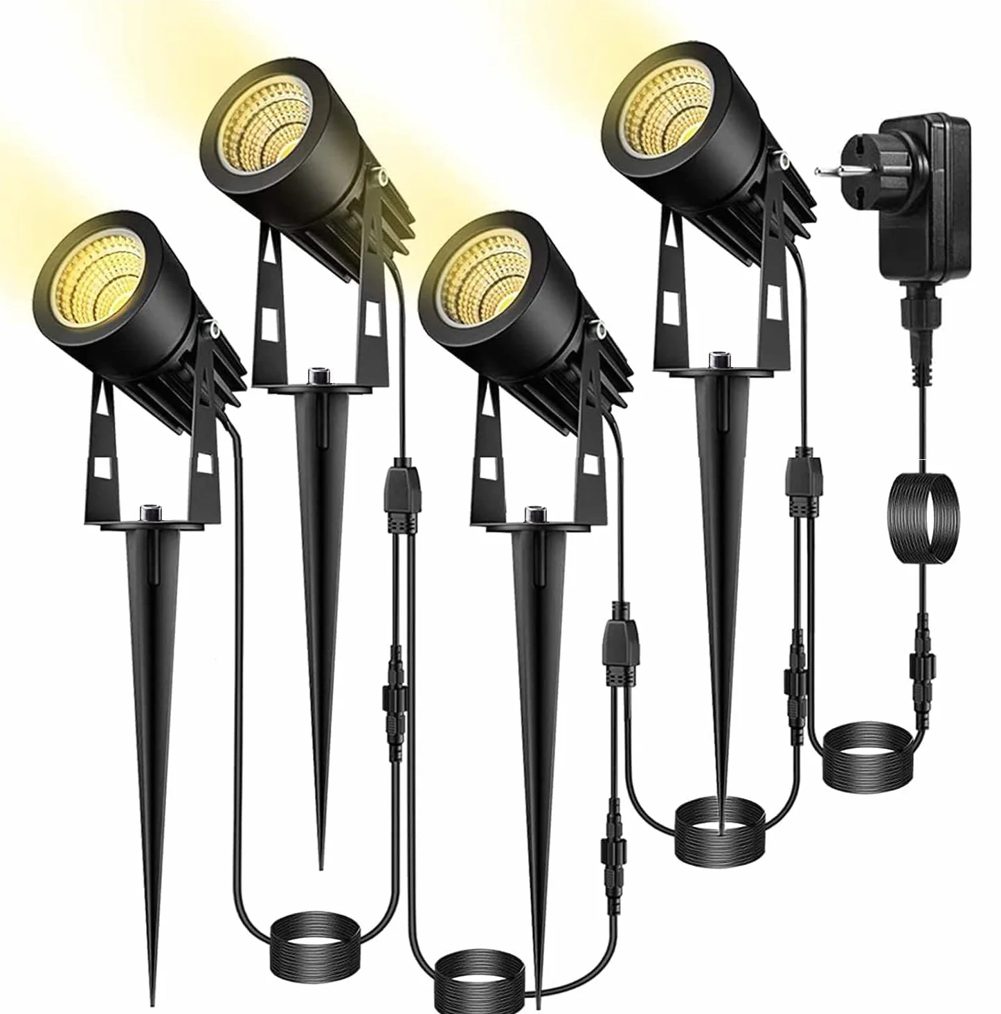 Zasilacz do reflektora ogrodowego urządzenie LED 12V 2A 24W Zasilacz do reflektora ogrodowego LED z kolcem uziemiającym Wtyczka IP44 GS