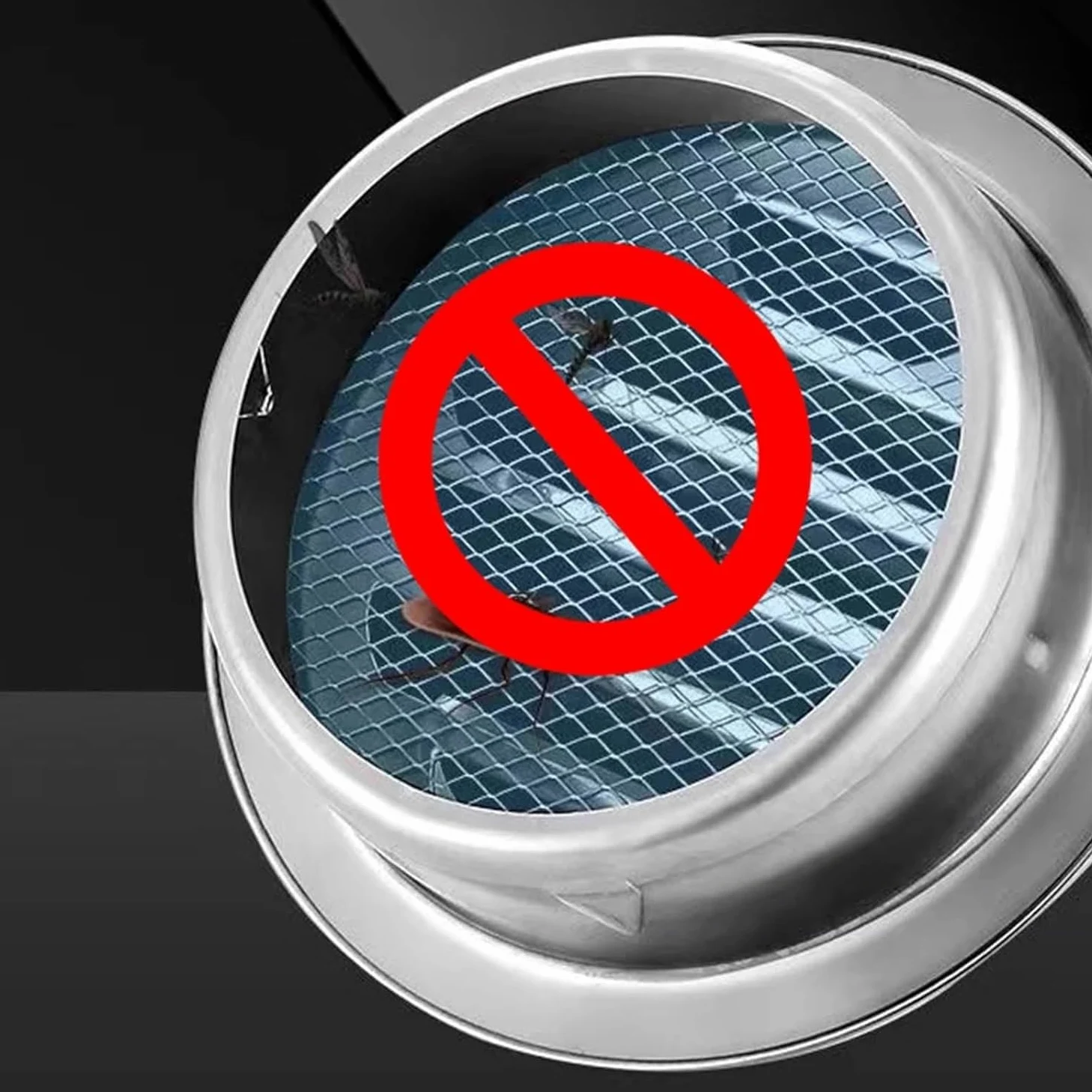 Pokrywa wylotu powietrza ze stali nierdzewnej – zewnętrzny grill wentylacyjny do wentylatora wyciągowego 180 mm i odporna na warunki atmosferyczne osłona wylotu powietrza do użytku domowego i ogrodu