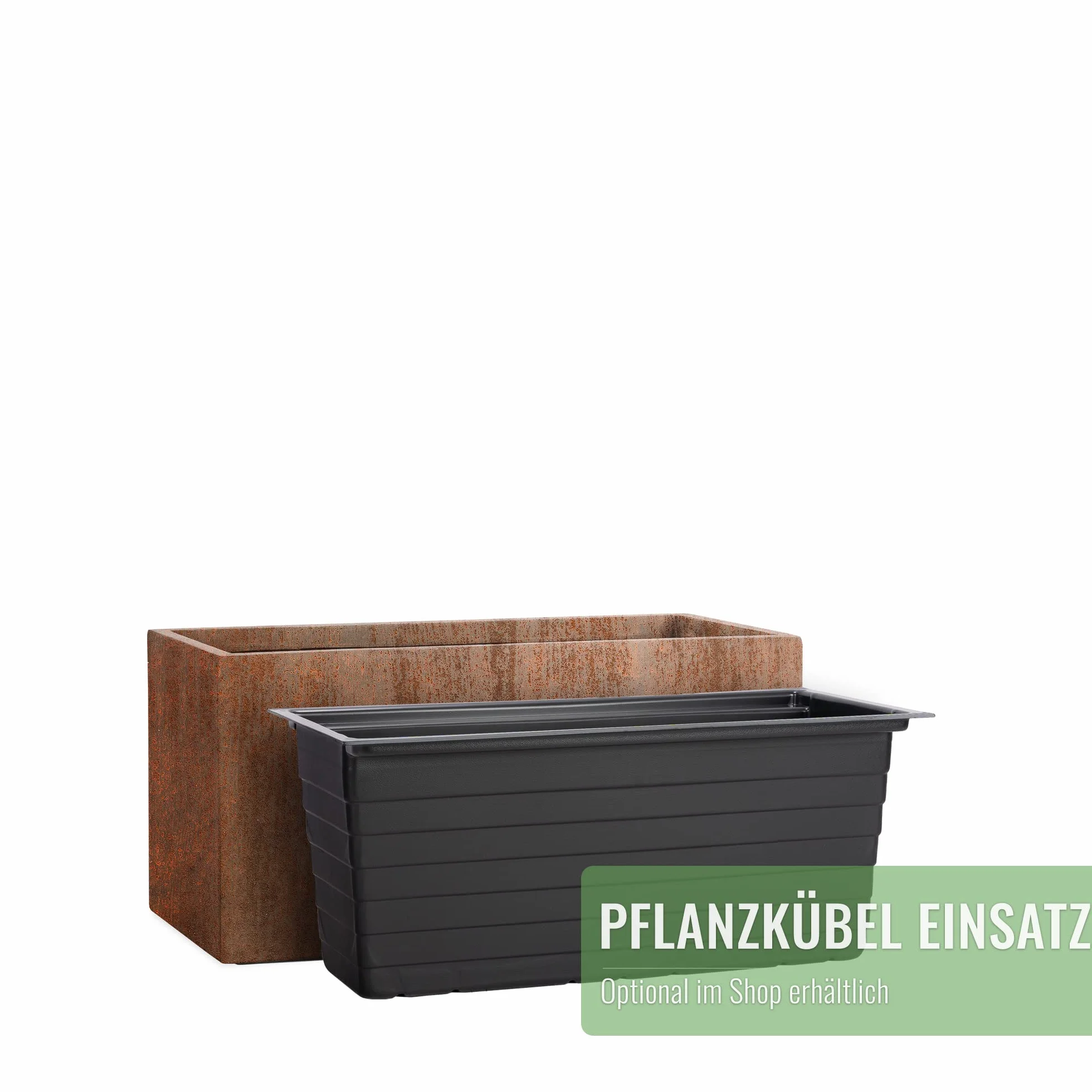 Pflanzwerk Donica z włókna szklanego tub 30 x 60 x 30 cm XXL odporna na mróz ochrona przed UV