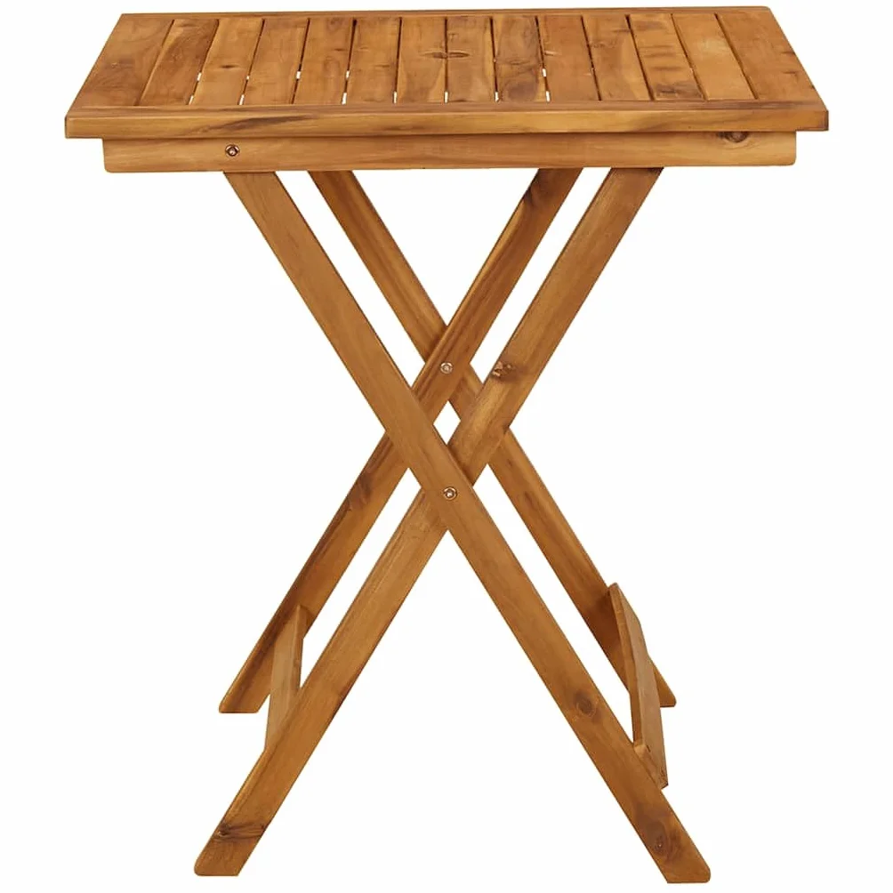 vidaXL Składany stół ogrodowy 70 x 70 x 75 cm lite drewno akacjowe