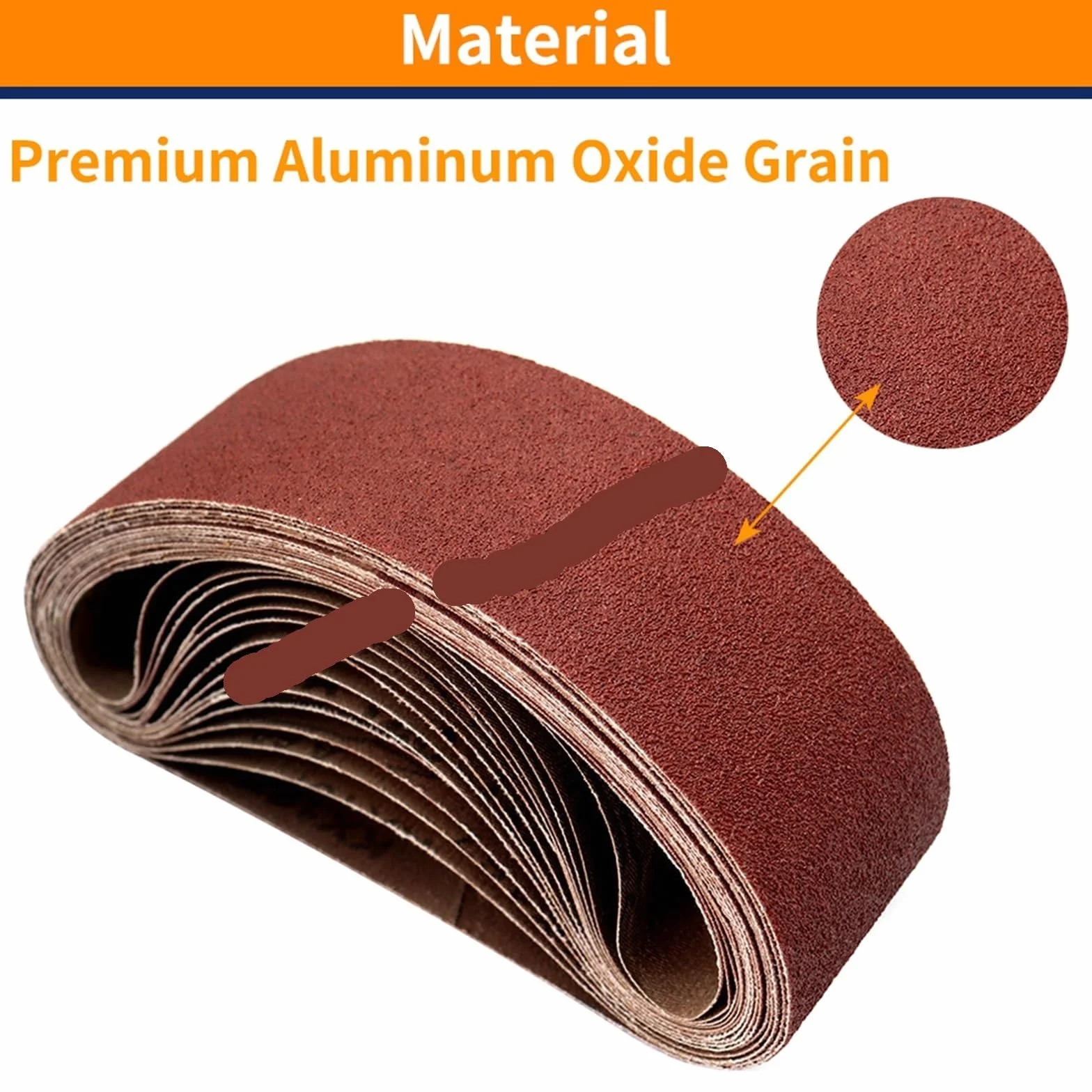 Pasy szlifierskie, Taśmy szlifierskie 10 szt. 457 x 75 mm 40-1000 Ziarnistość Do drewna i metalu(P40)