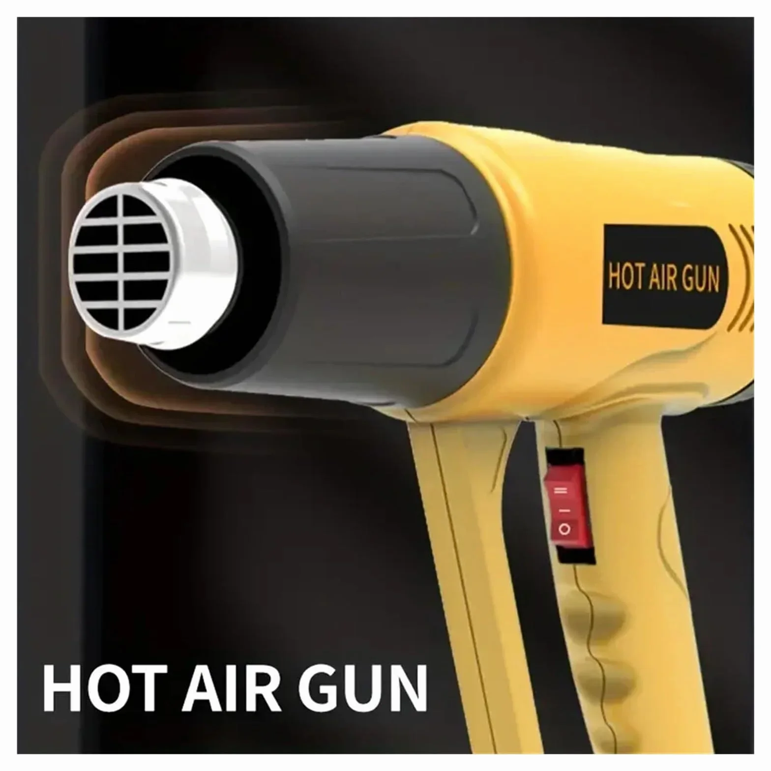 Opalarka 2000 W Ręczna Przemysłowa Z Dwoma Ustawieniami Temperatury Do Projektów Wystroju Wnętrz I Rękodzieła Silnik O Wysokiej WydajnośCi(Heat Gun Set)