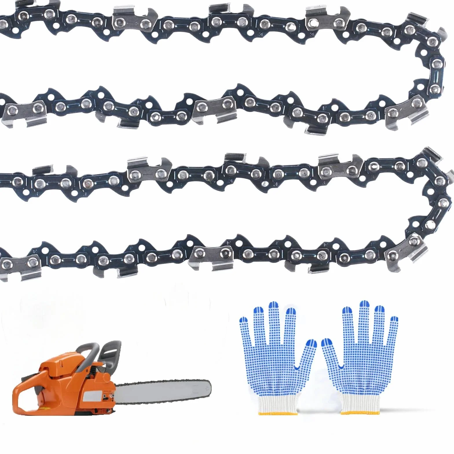 2 Sztuki Łańcuch do Piły Łańcuchowej, Łańcuch 35 cm 3/8" LP 52 ogniwa napędowe, Łańcuch do Piły Spalinowej, Kompatybilny z Makita, Bosch, Husqvarna, Dolmar, Einhell, Makita DUC353Z, itp.