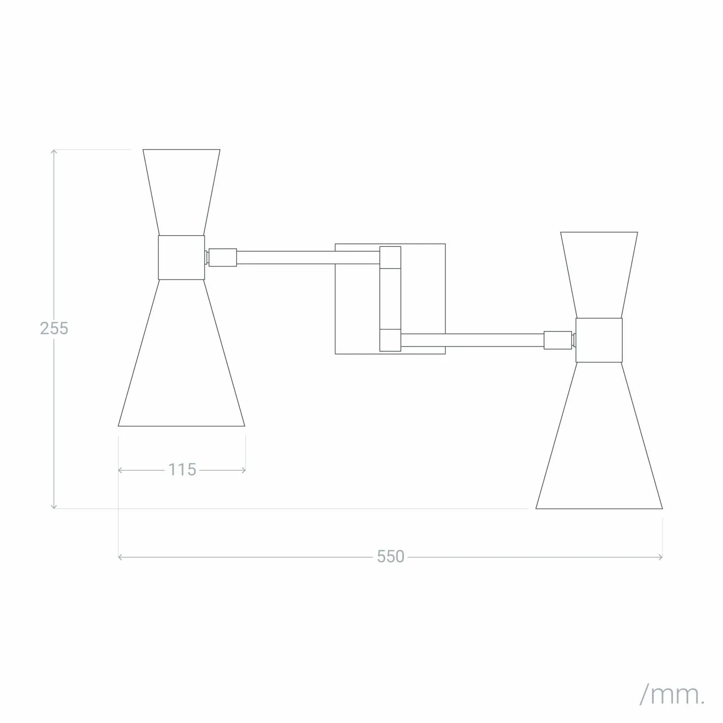LEDKIA LIGHTING Lampa Ścienna z Ruchomą Głowicą Metal 2 Reflektory Jigger Czarny E27