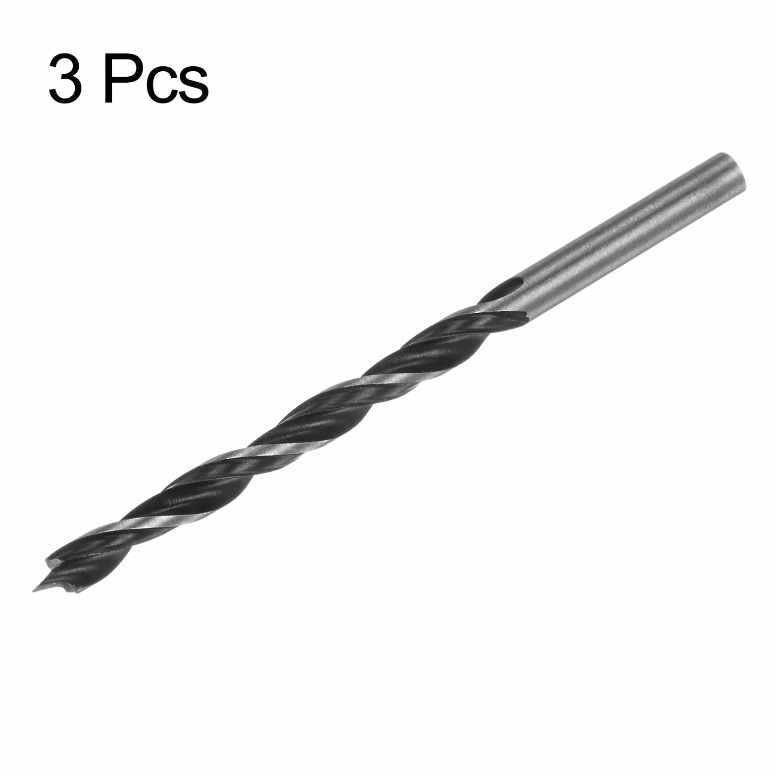 QUARKZMAN 3-częściowy zestaw wierteł Brad Point 4,5 mm (3/8") Dia z prostym prętem wiertło metryczne 2,09" głębokość wiercenia spirala do drewna stolarskiego tworzywo sztuczne guma