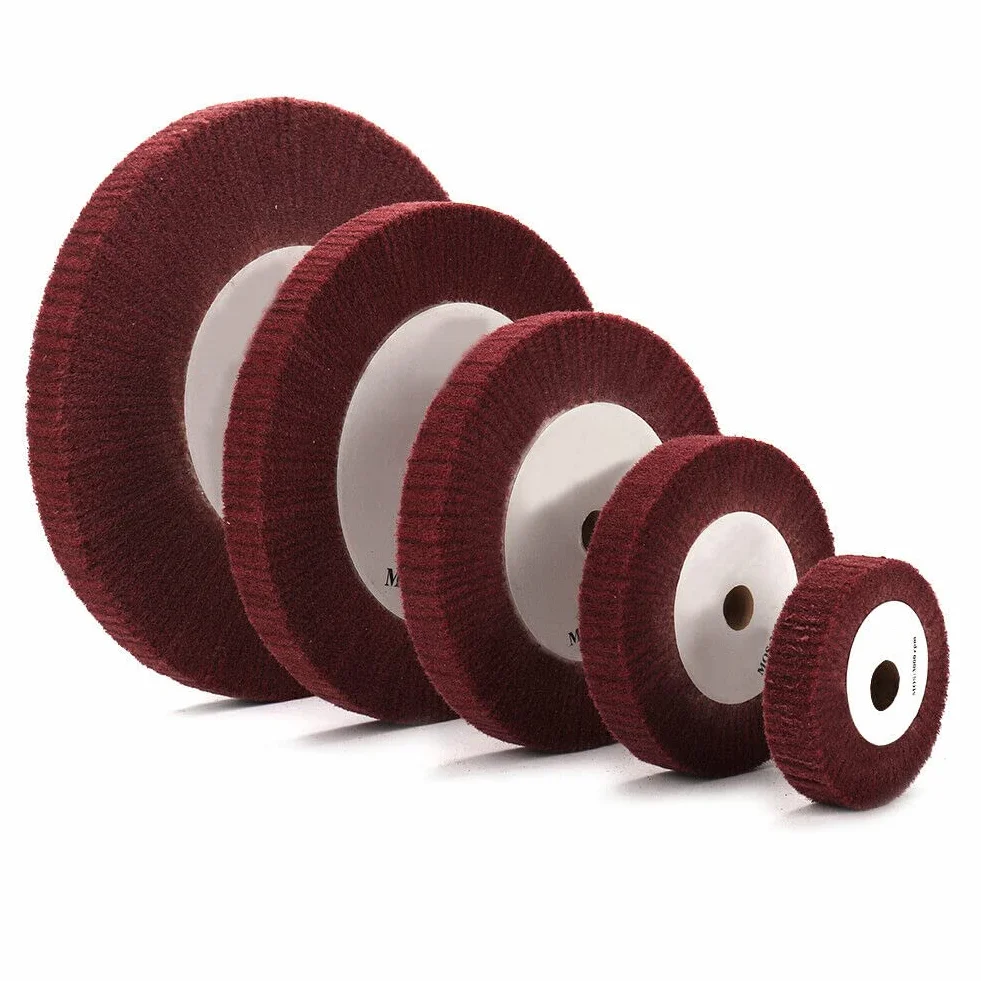4” Koło polerskie z włókna nylonowego Polerowanie ścierne Nylonowa tarcza szlifierska Koło listkowe z włókniny,Tarcze polerskie(300Mm)